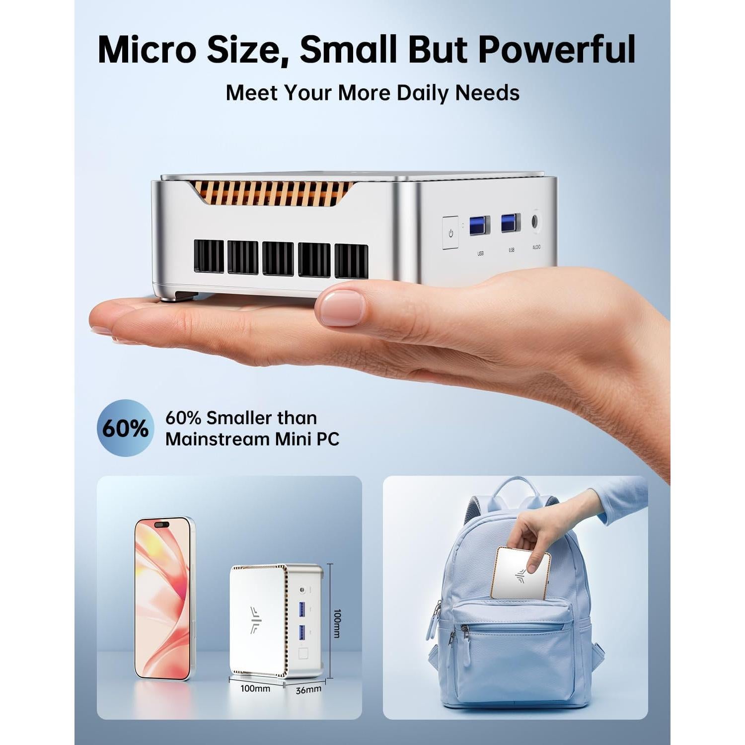 Mini PC KAMRUI Essenx E2 N150 8GB RAM 256GB SSD 4K