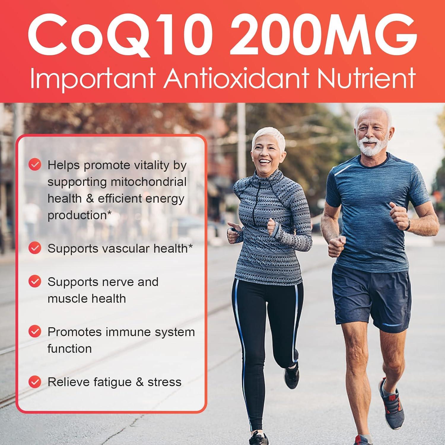 CoQ10 200mg Nature Target - Cápsulas Blandas con PQQ y Aceite de Oliva Orgánico - 120 Porciones