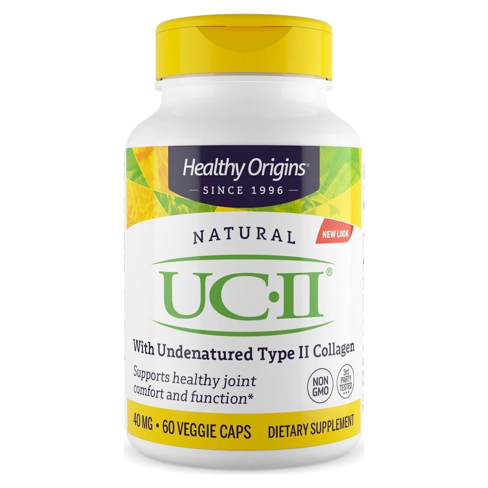 Colágeno Tipo II Healthy Origins UC-II 40 mg 60 Cápsulas Vegetales