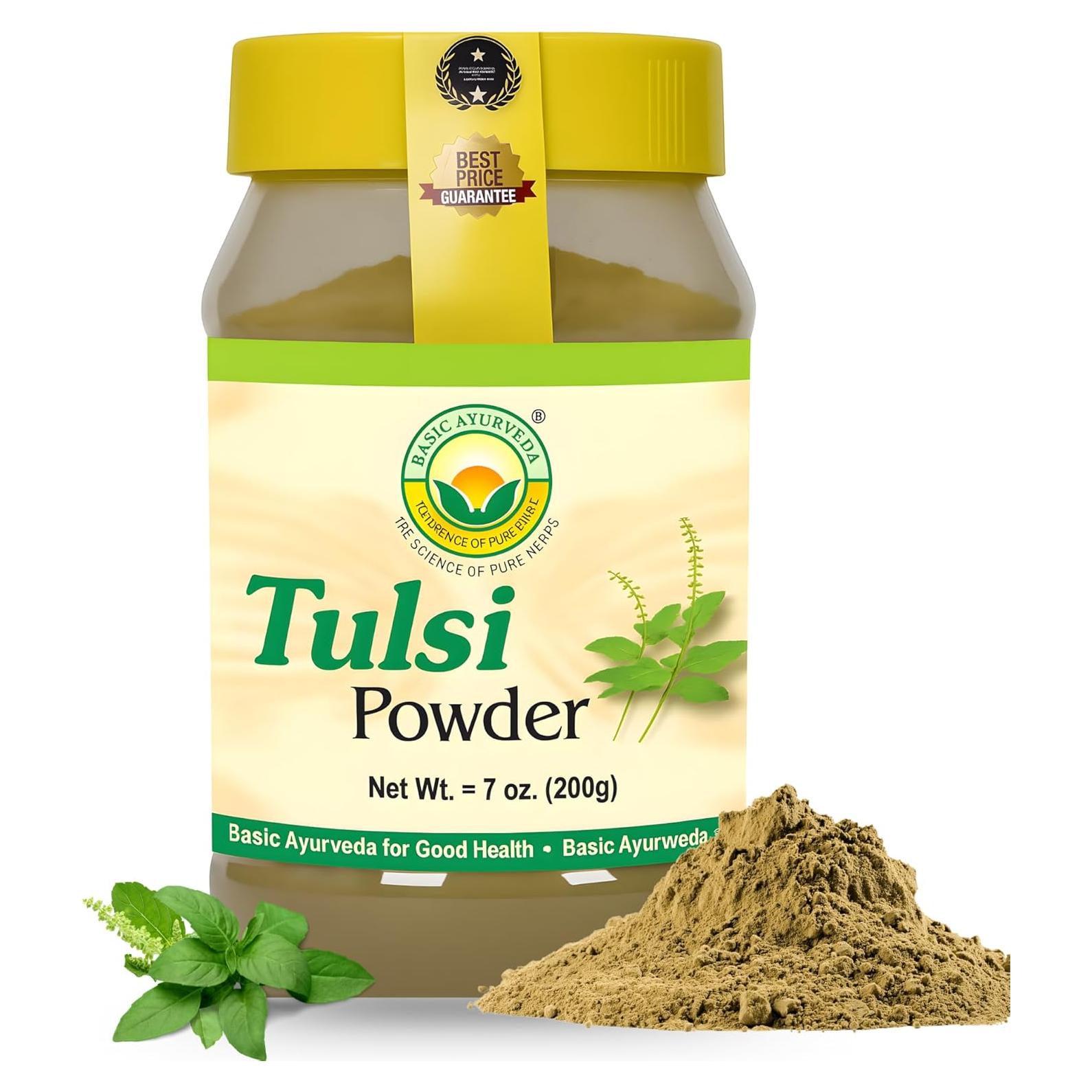 Polvo de Tulsi 200g BASIC AYURVEDA - Albahaca Sagrada Pura