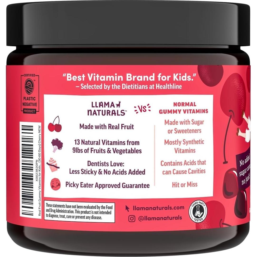 Gominolas Multivitamínicas Llama Naturals Niños Cereza 90 Ct