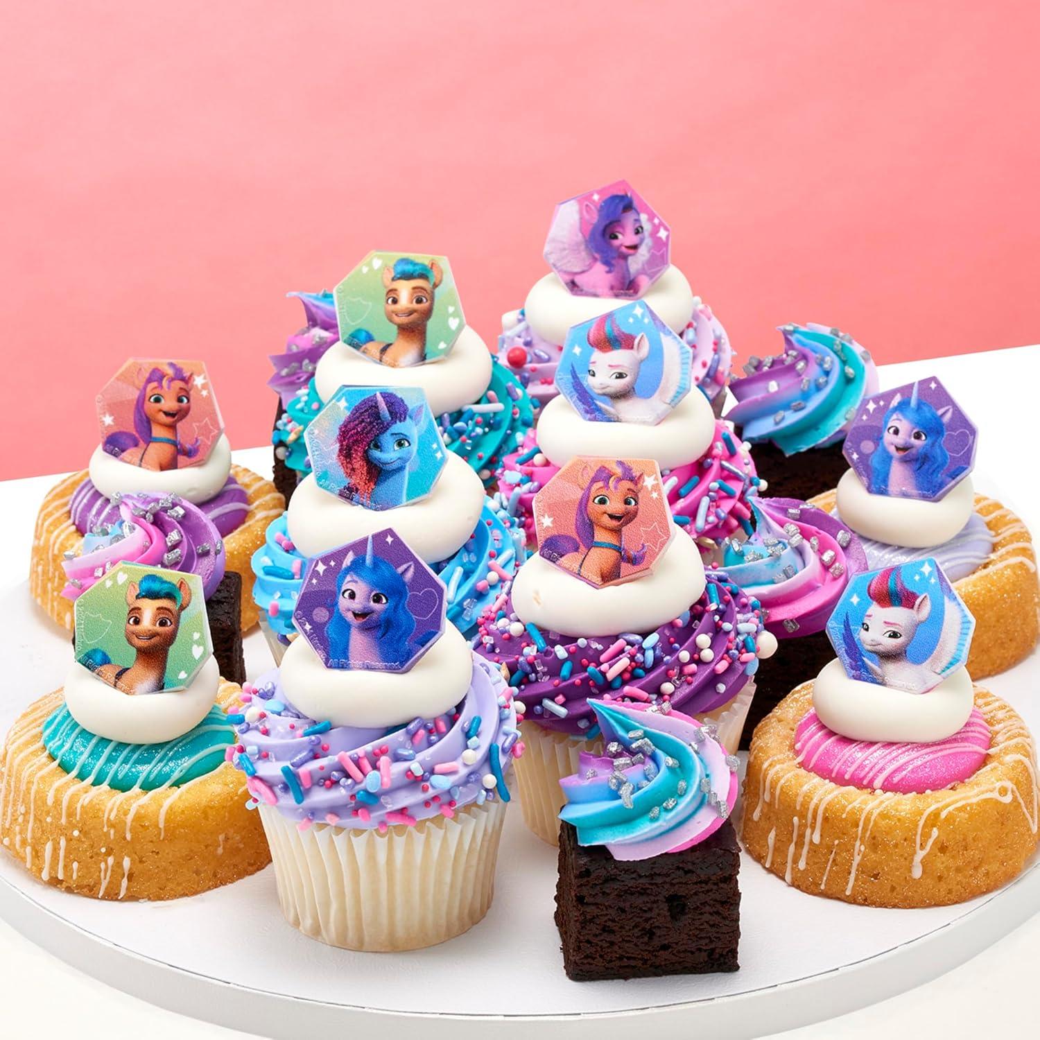DecoPac Anillos de My Little Pony - 24 Decoraciones para Cupcakes