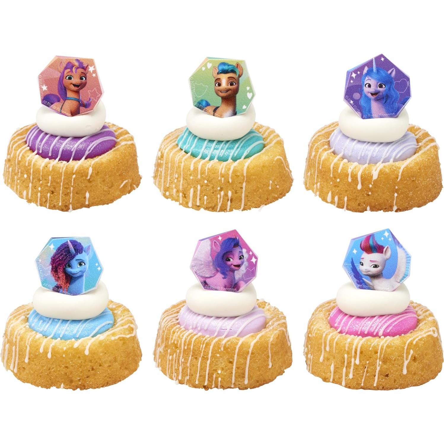 DecoPac Anillos de My Little Pony - 24 Decoraciones para Cupcakes