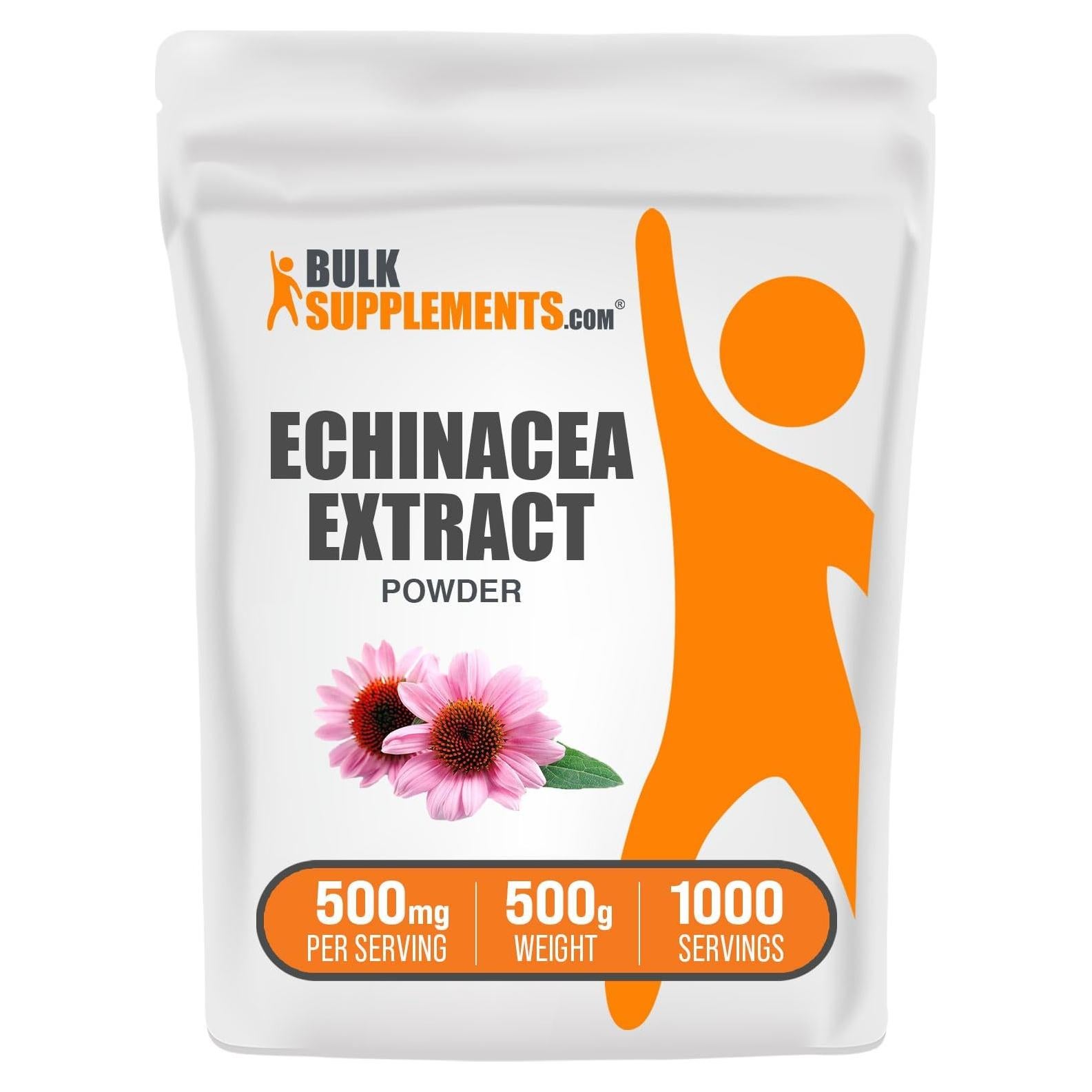 Polvo de Extracto de Equinácea BulkSupplements 500mg 500g Vegano