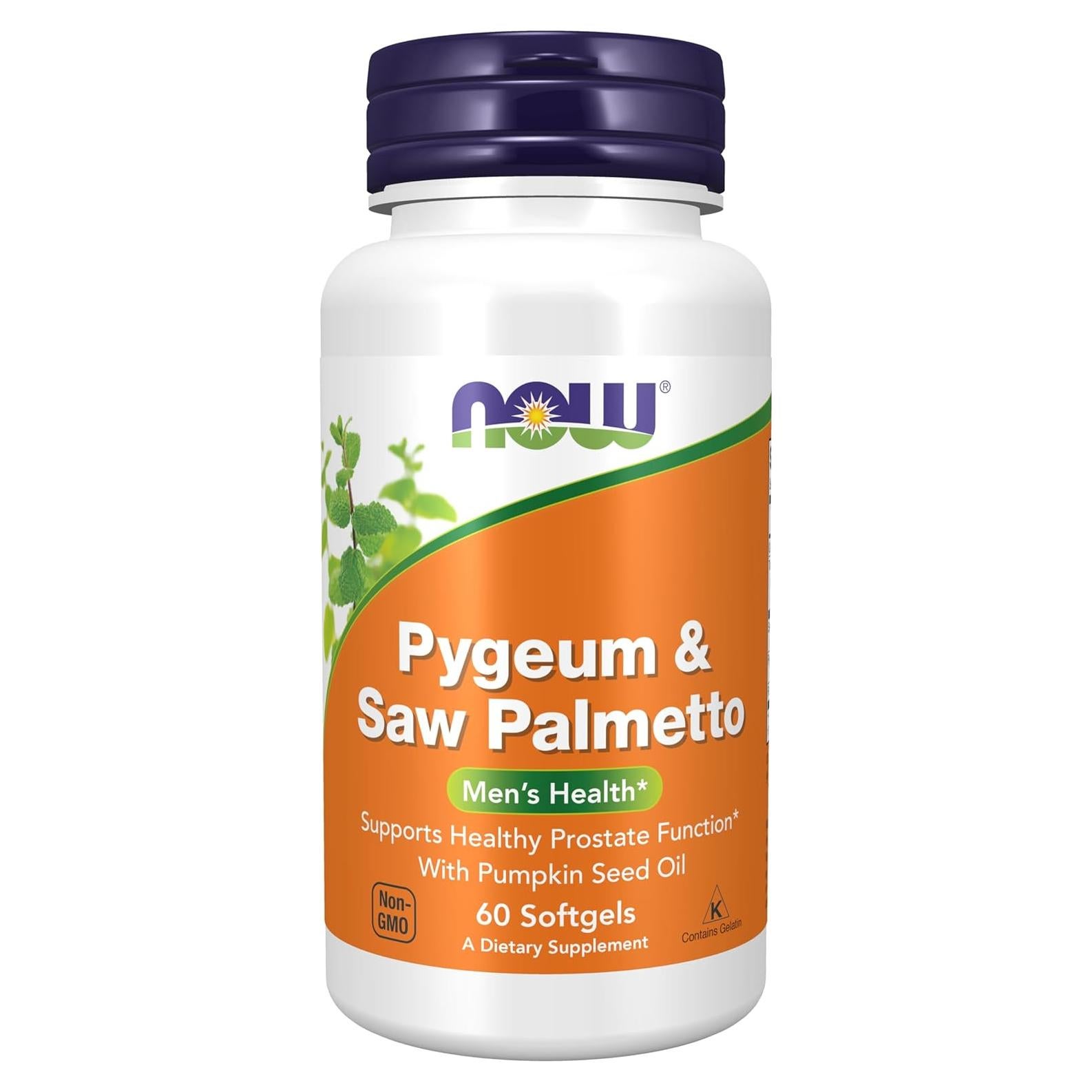 NOW Foods Suplemento Salud Masculina con Pygeum y Saw Palmetto 60 Gelatinas
