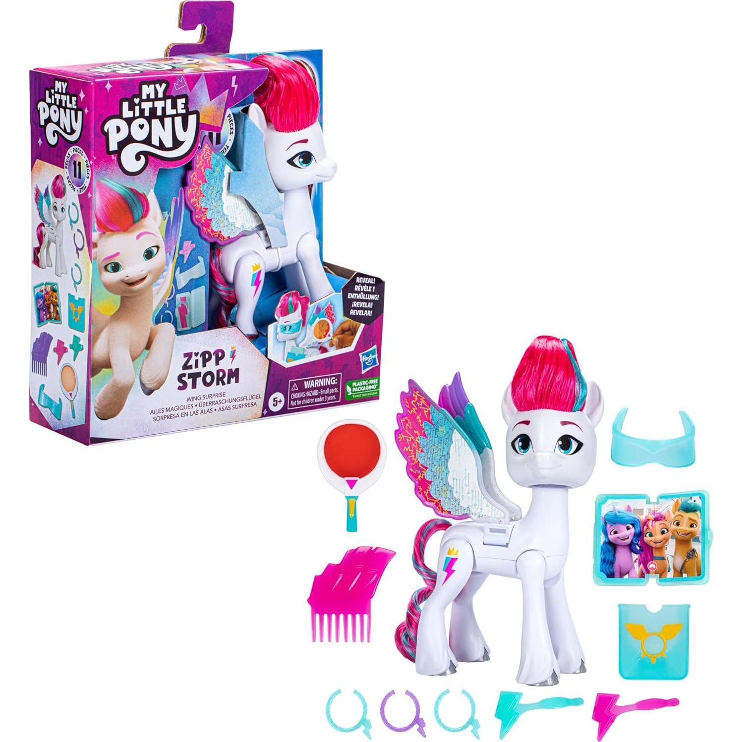 Muñeca My Little Pony Zipp Storm 13.97 cm con alas y accesorios