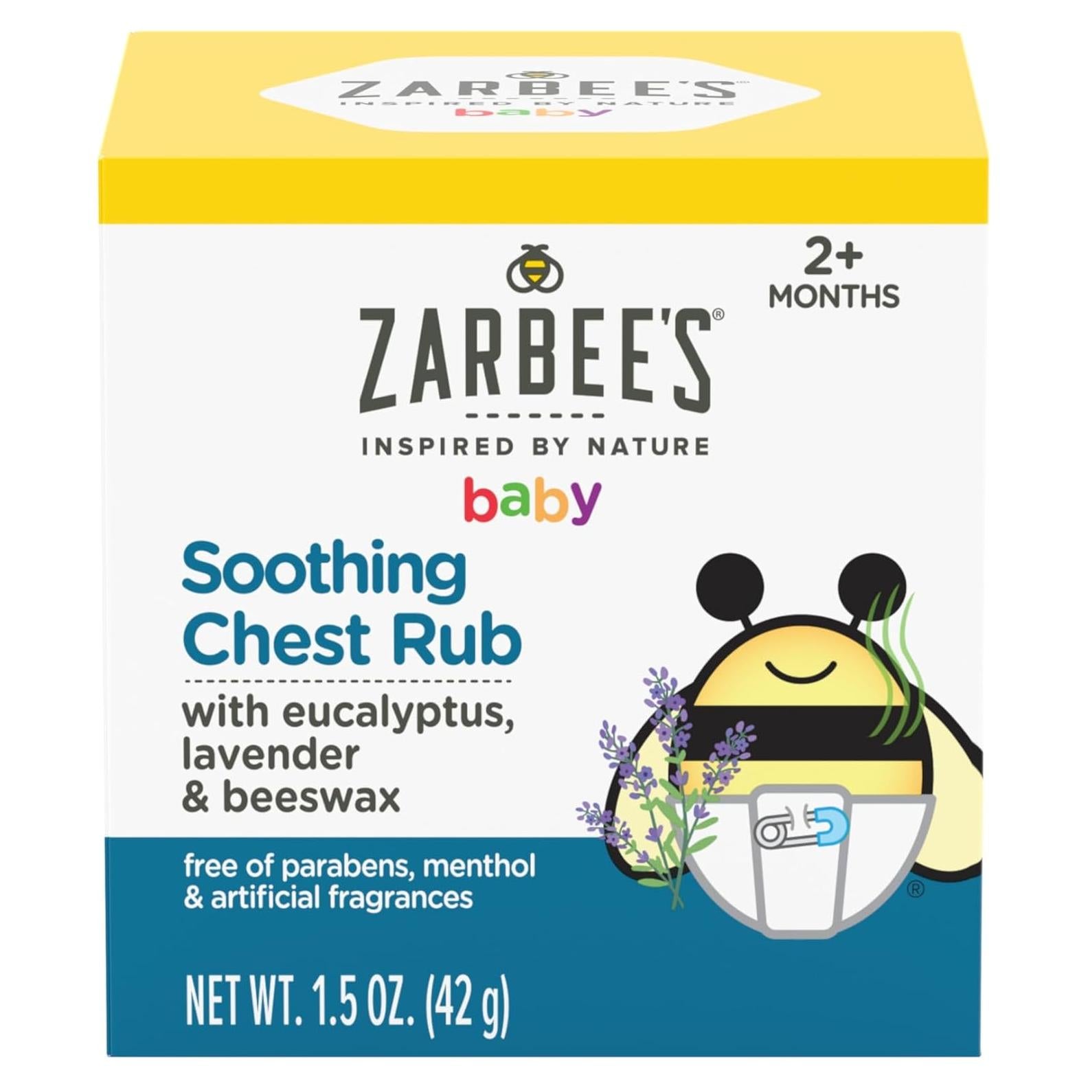 Bálsamo para el pecho Zarbee's para bebés 42.5g eucalipto lavanda