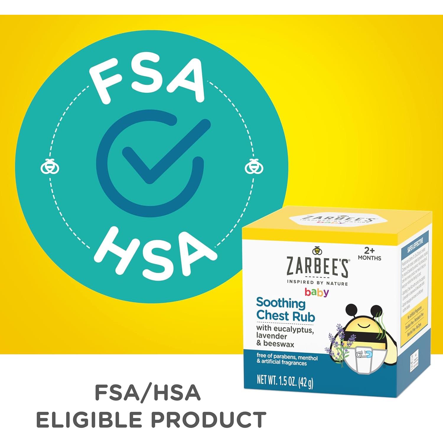 Bálsamo para el pecho Zarbee's para bebés 42.5g eucalipto lavanda