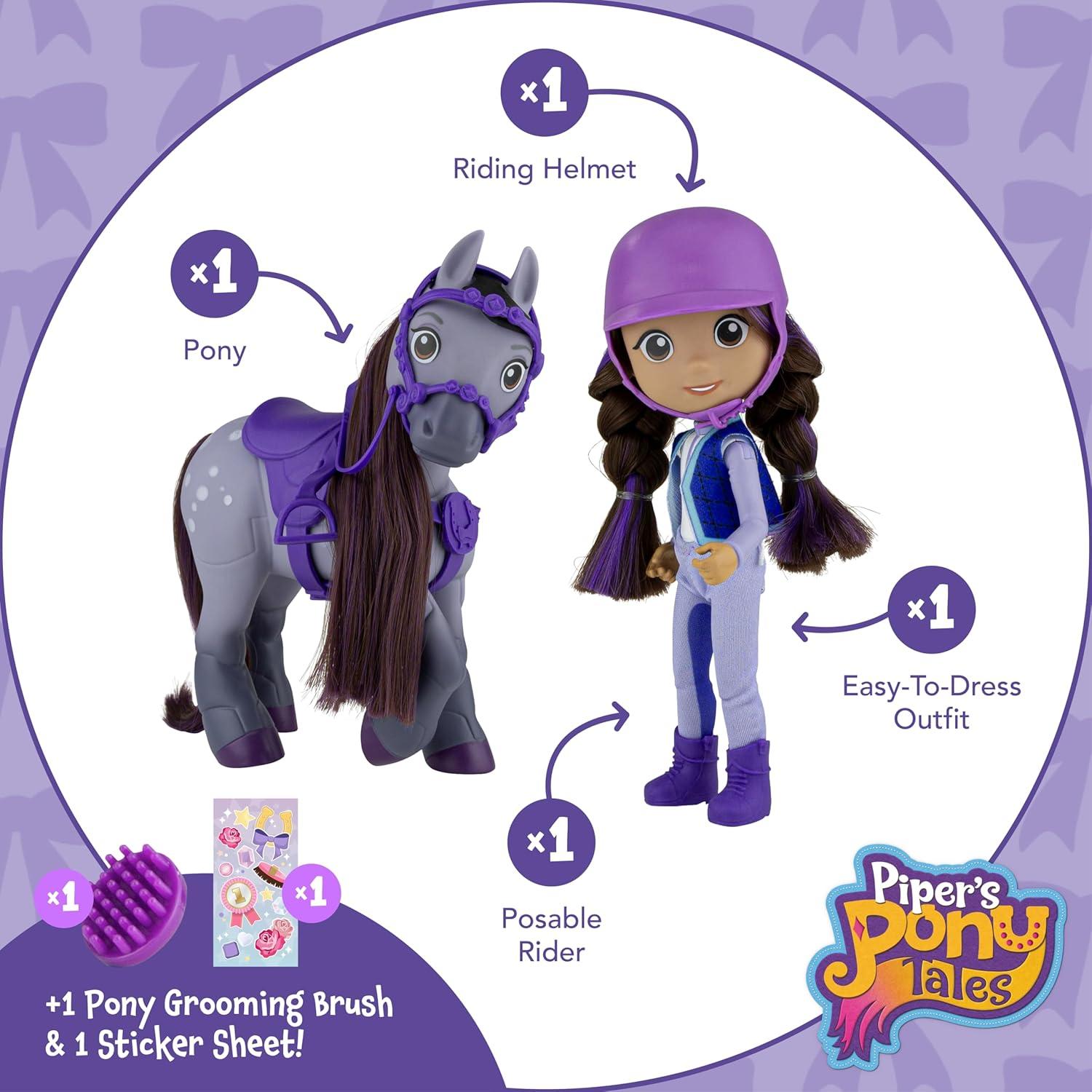 Conjunto Muñeca y Pony Breyer Paloma y Rayna 15 cm