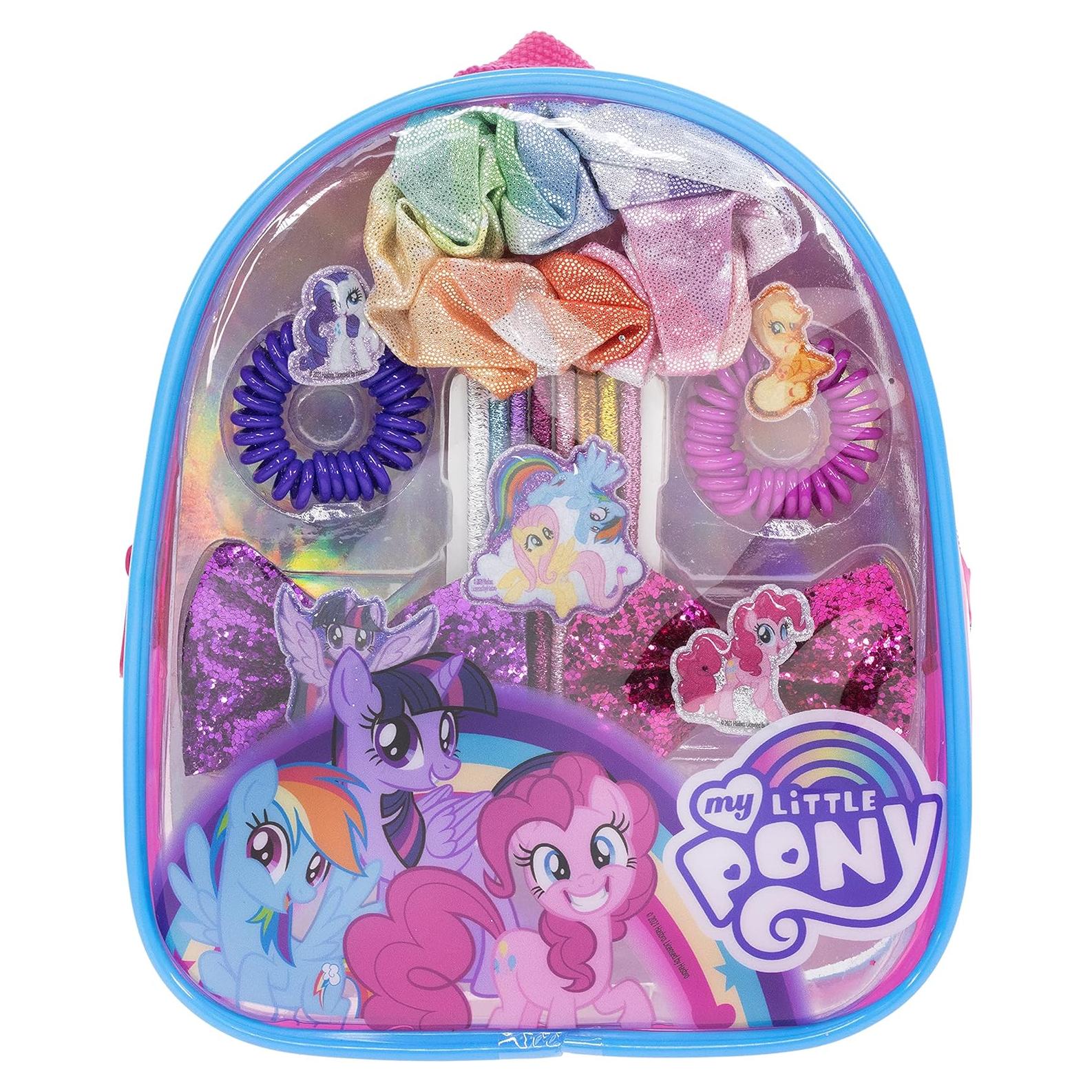 My Little Pony - Townley Girl Backpack Cosmetic Makeup Gift Bag Set includes Hair Accessories and Clear PVC Back-pack for Kids Girls, Ages 3+ perfect for Parties, Sleepovers and Makeovers