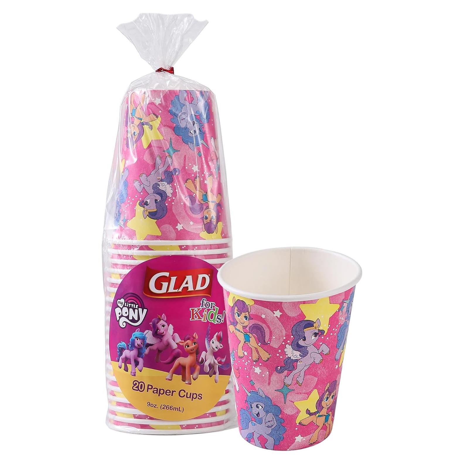 Vasos de Papel Glad My Little Pony 20 Ct 266 ml Unicornio
