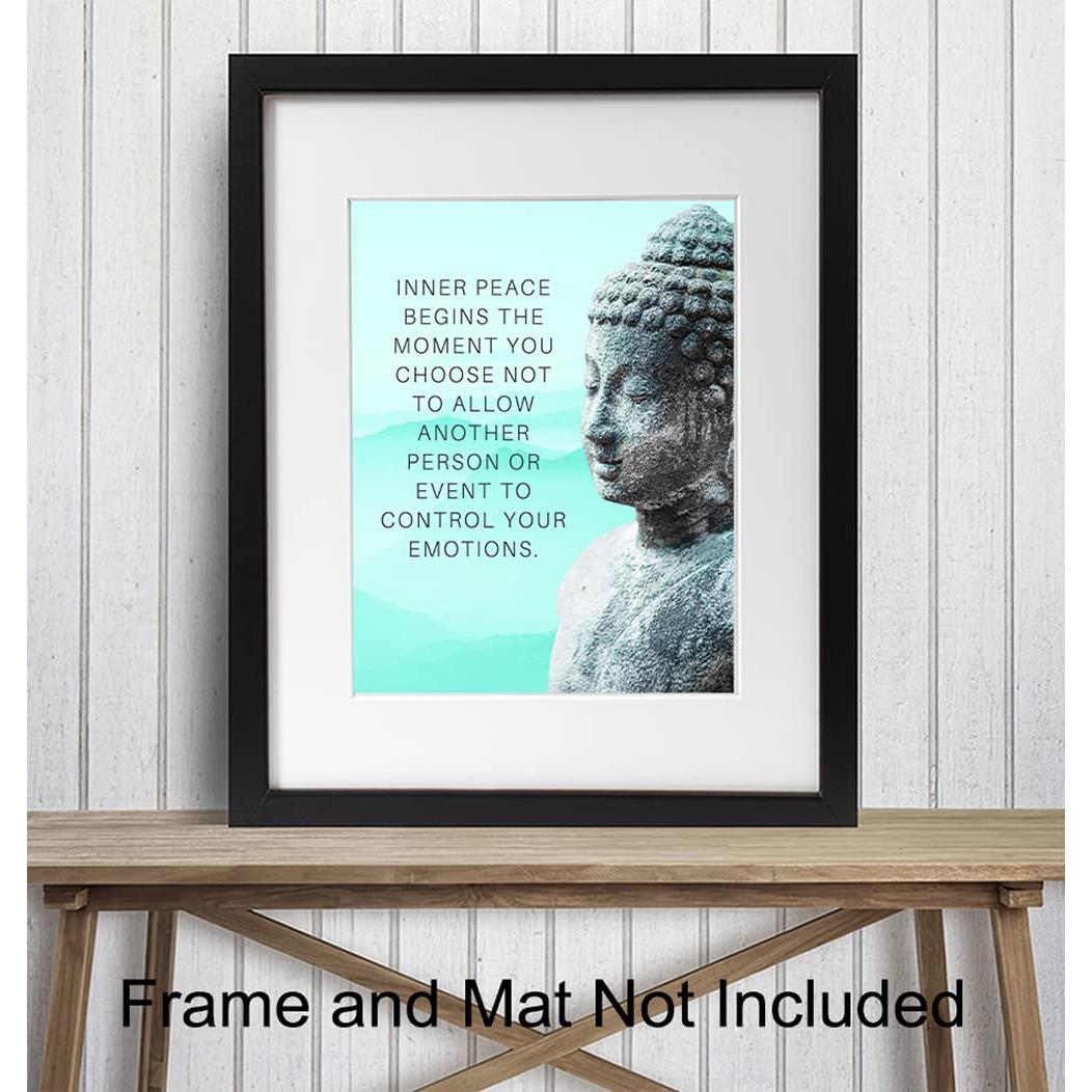 Estampa Buda Zen 20x25 cm - Decoración Pared Roble Blanco