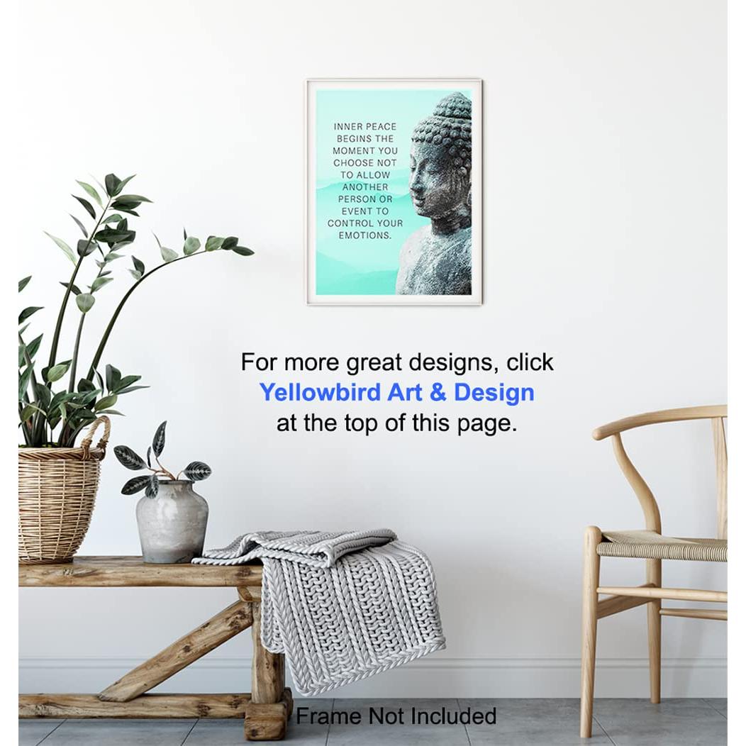 Estampa Buda Zen 20x25 cm - Decoración Pared Roble Blanco