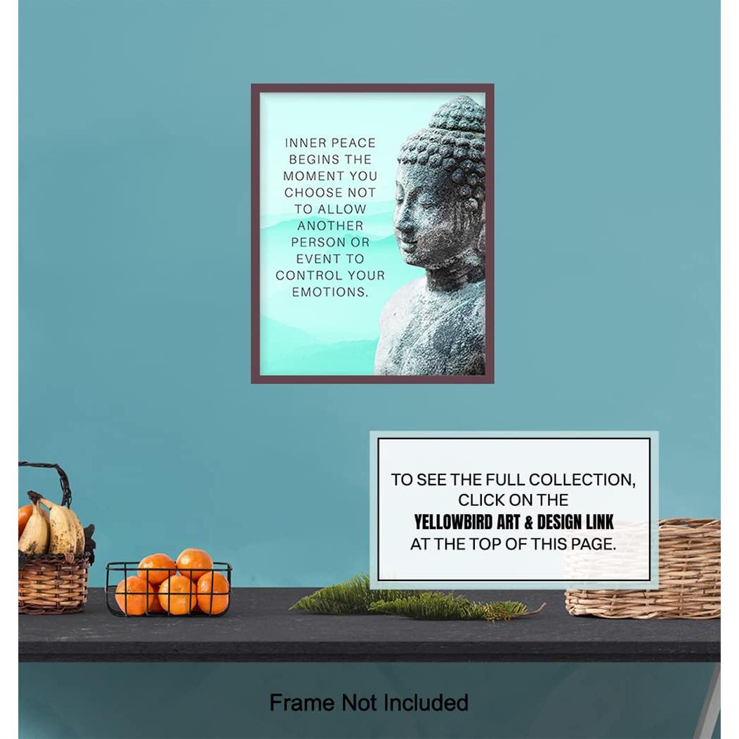 Estampa Buda Zen 20x25 cm - Decoración Pared Roble Blanco