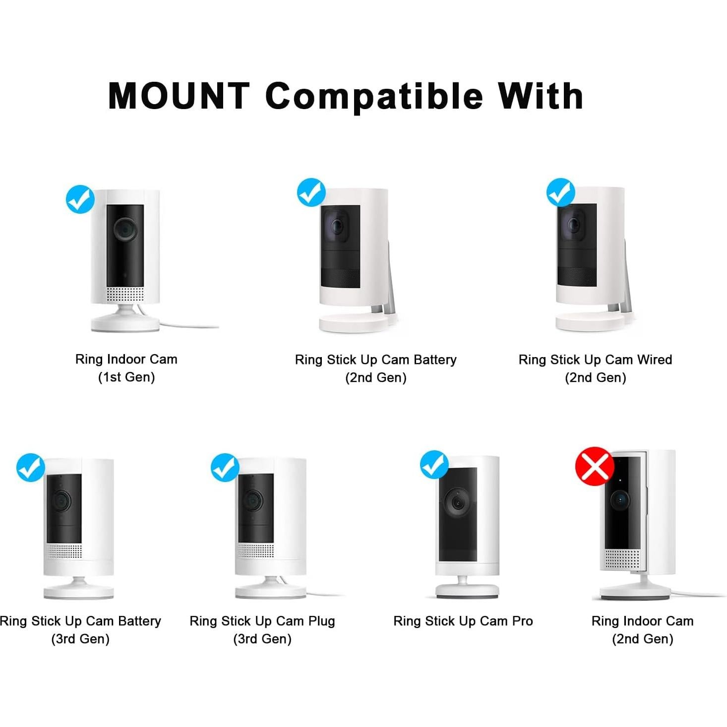 Soporte de Pared Ajustable BFYTN para Cámaras Ring - 2 Paquetes