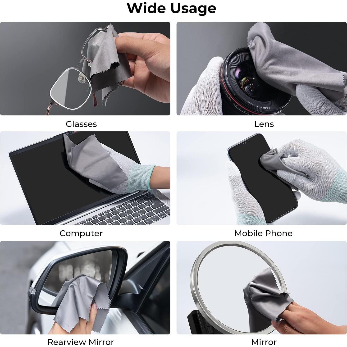 Paño de Microfibra K&F Concept 6 Piezas 15x18cm Reutilizables