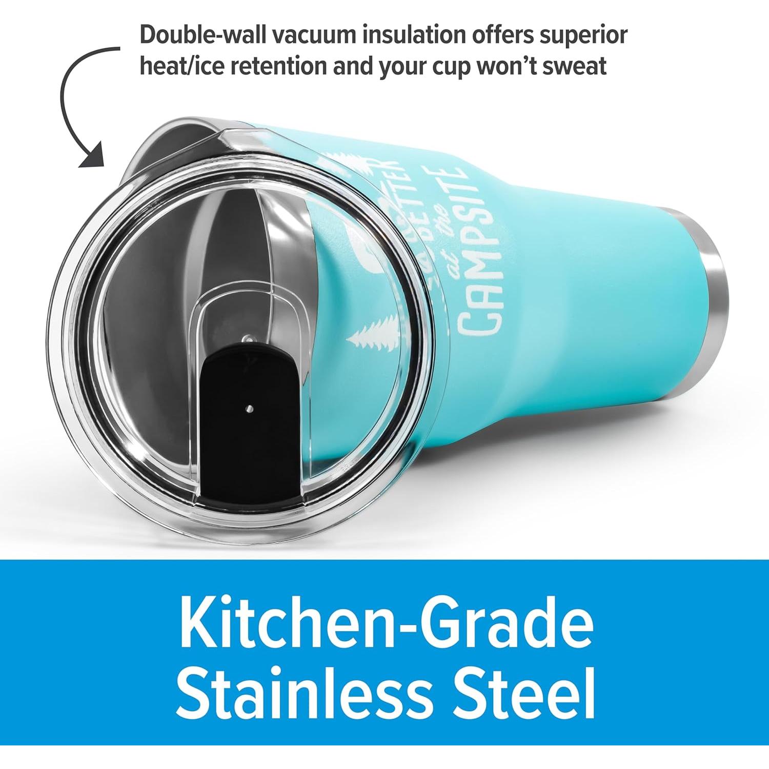 Taza Aislada Camco 30 oz Acero Inoxidable Doble Pared Azul