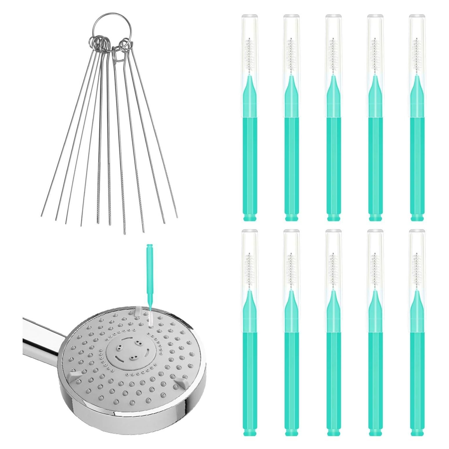 10 Limpiadores de Cabezal de Ducha NQEUEPN con Puntas de Aguja