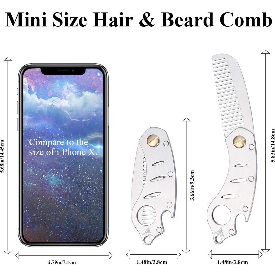 Peine Plegable Multifuncional AhfuLife de Acero Inoxidable