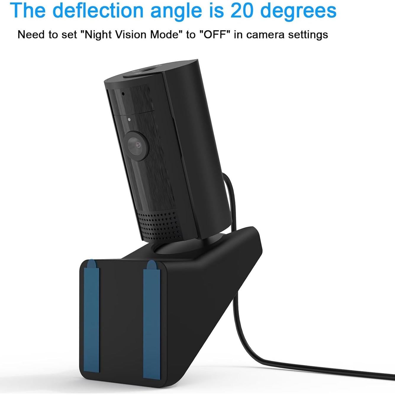 Soporte Adhesivo para Cámara Interior KOROAO 20° Negro