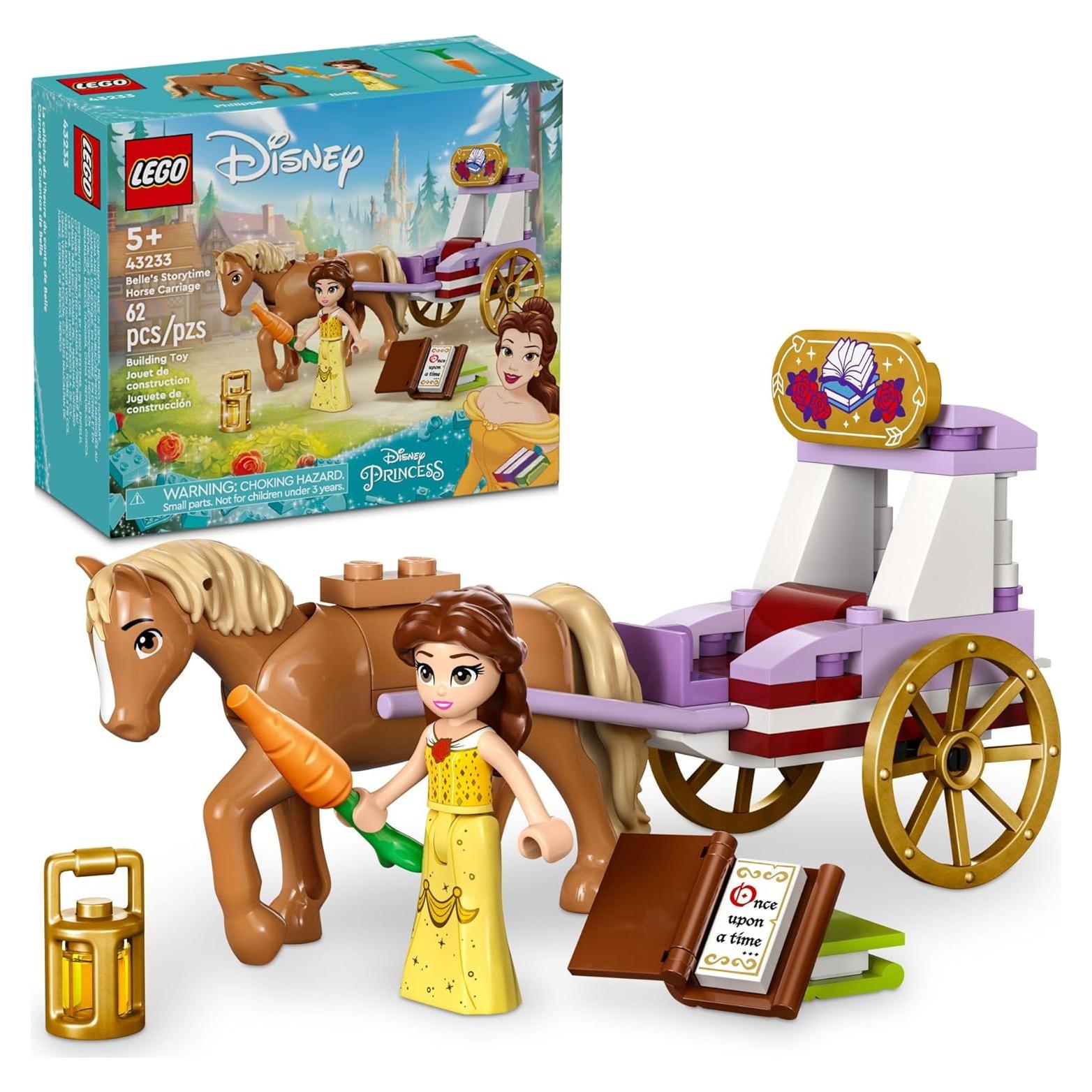 Disney Princess Belle’s Storytime Horse Carriage and Mini-Doll, Princess Toy for Kids, Disney’s Beauty and The Beast Movie Gift for Girls and Boys Ages 5 and Up, 43233