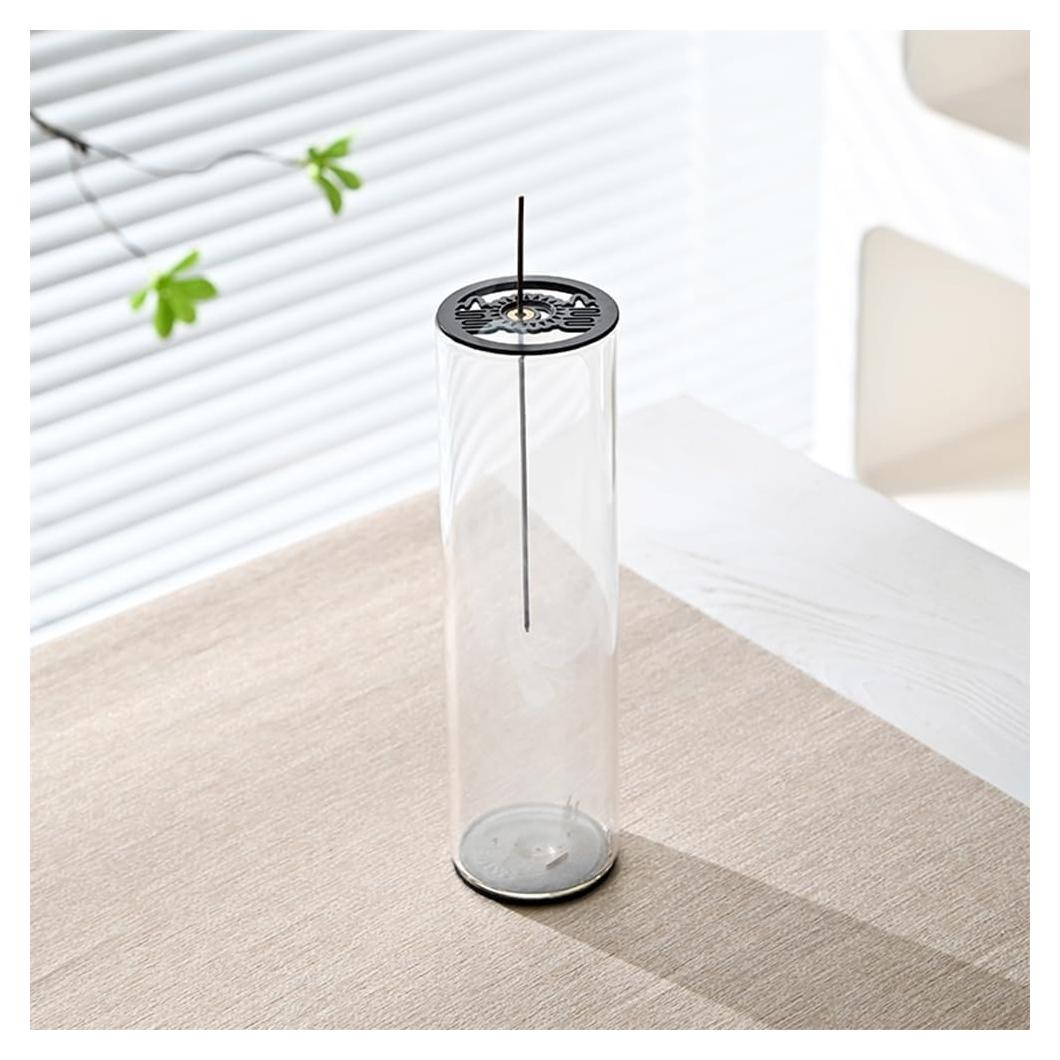 Soporte de Incienso de Vidrio EdenEcho Negro 15.24x5.08cm