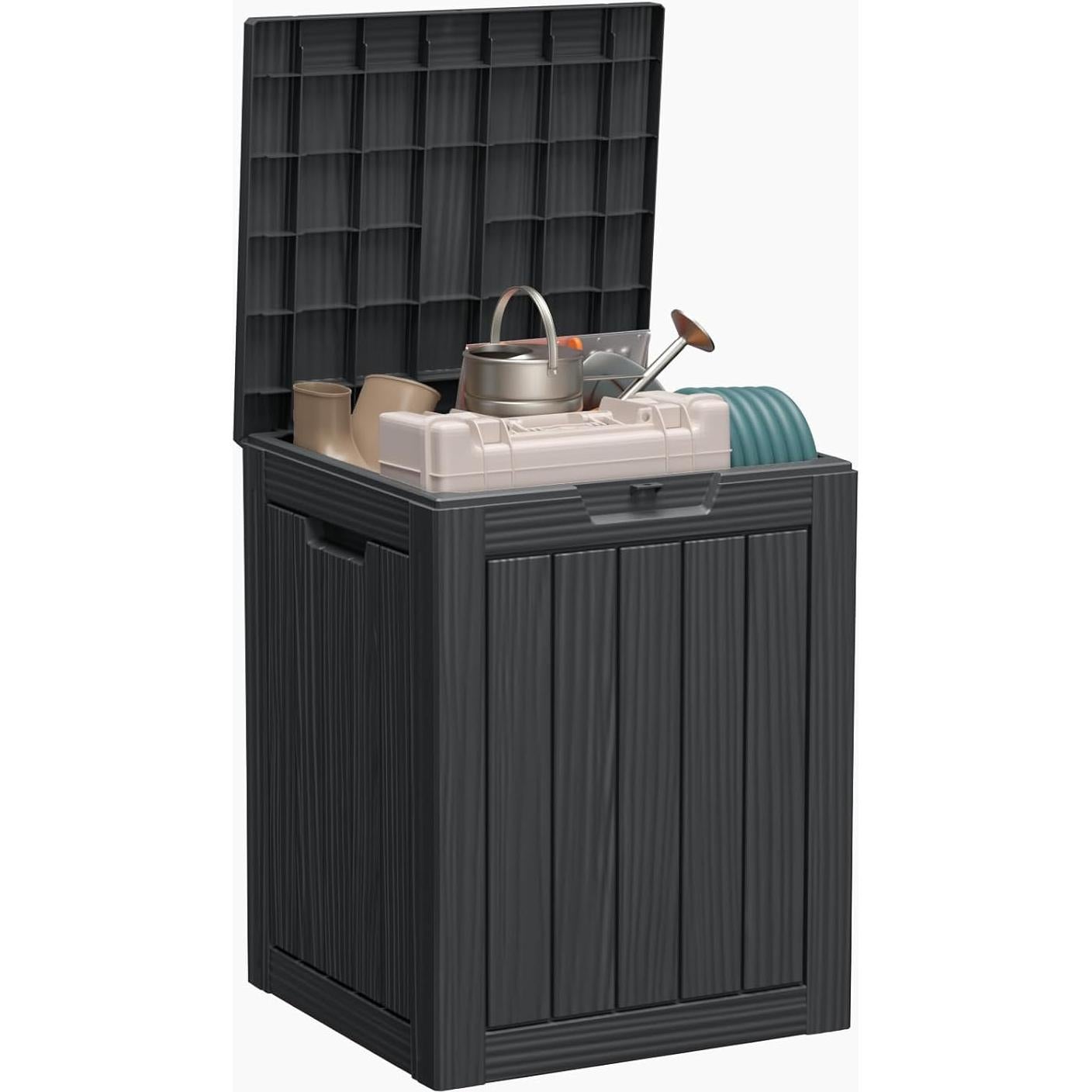 Caja de Almacenamiento PatioZen 106L Impermeable Negra