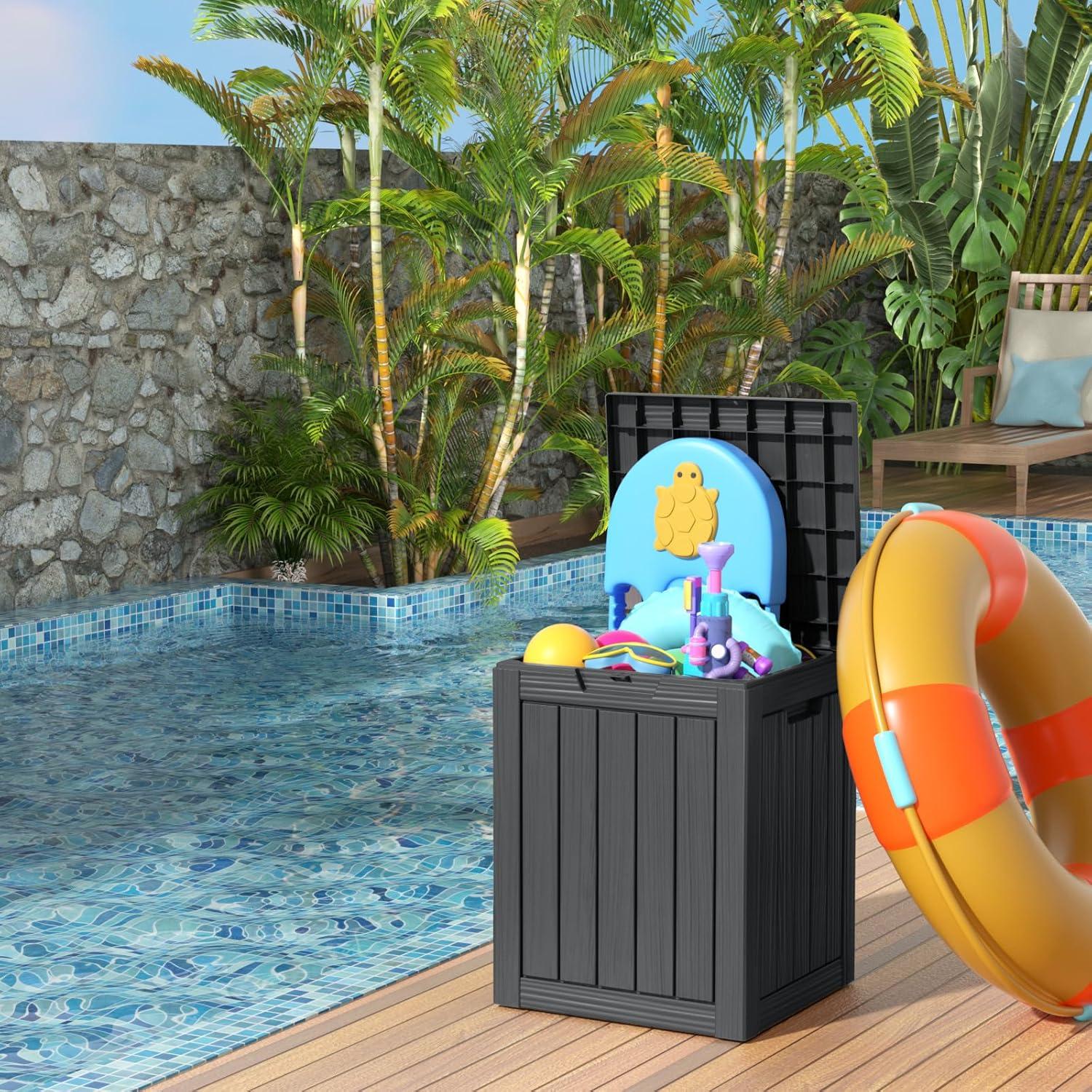 Caja de Almacenamiento PatioZen 106L Impermeable Negra