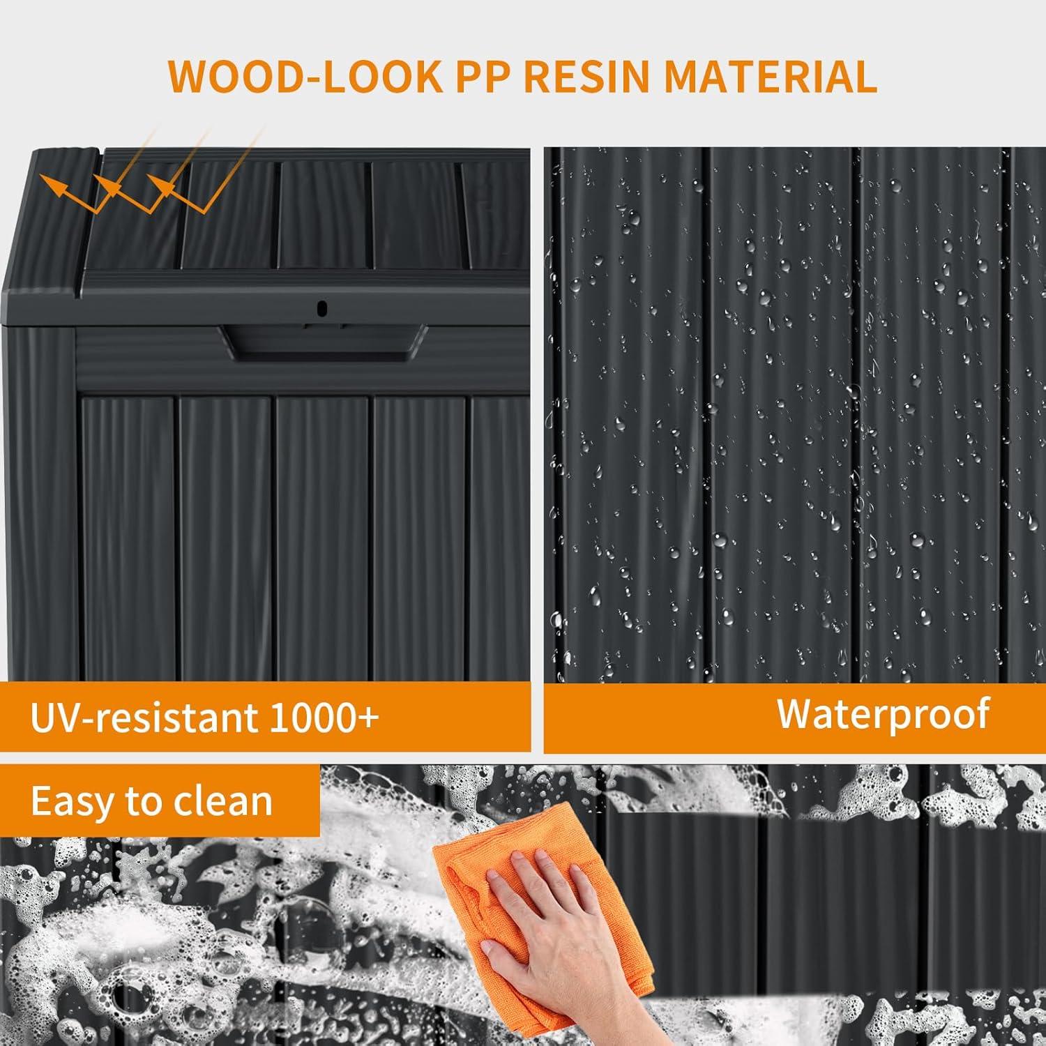 Caja de Almacenamiento PatioZen 106L Impermeable Negra