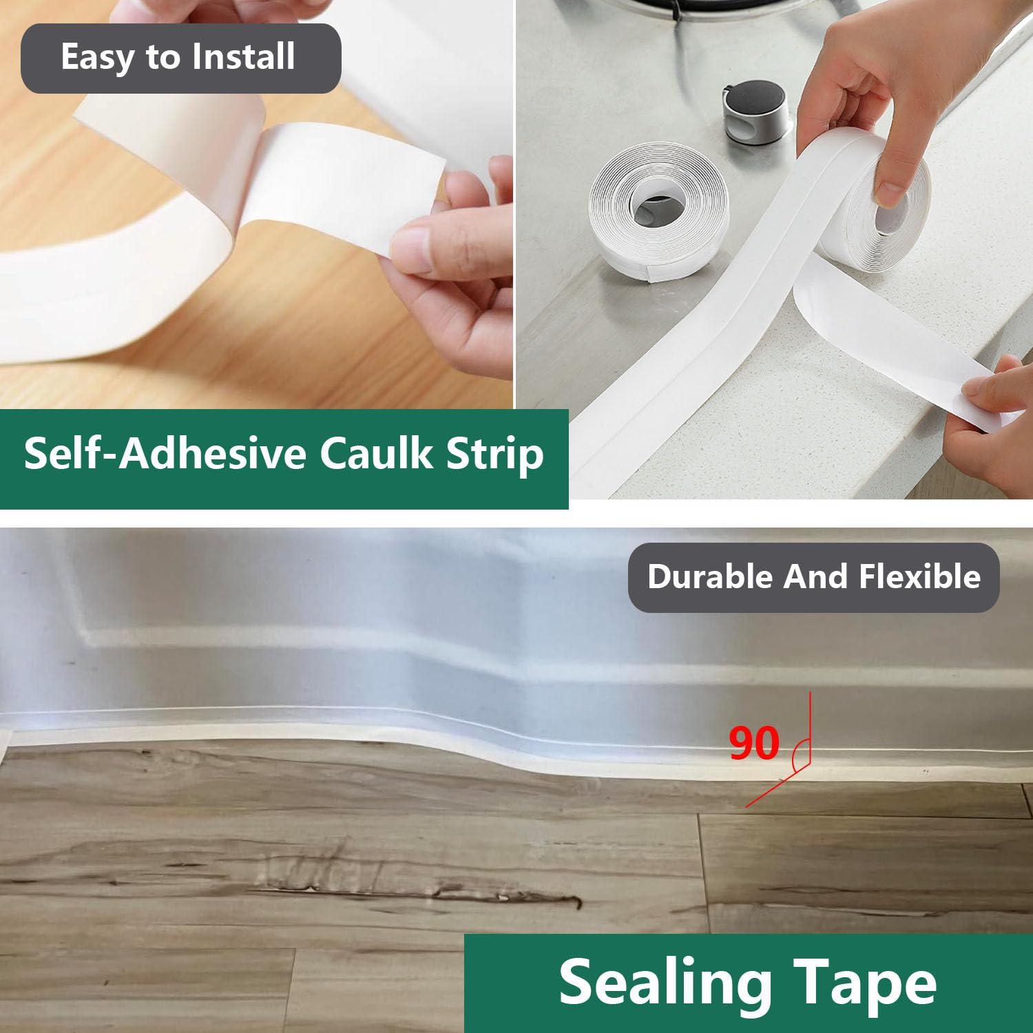 Cinta de Sellado Autoadhesiva PVC XinkeLife 3.2m Blanco Mármol