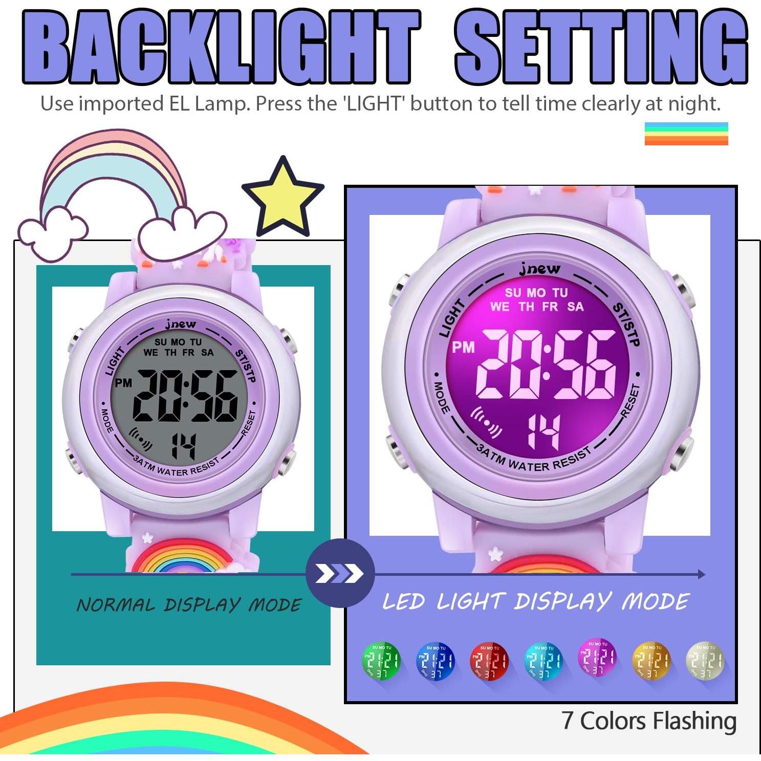 Reloj de Unicornio VAPCUFF 3D para Niñas - Resistente al Agua