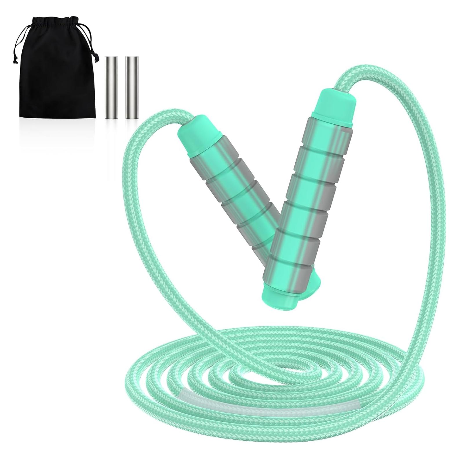 Cuerda de Salto AUMCDIK Ajustable con Peso 3m para Fitness