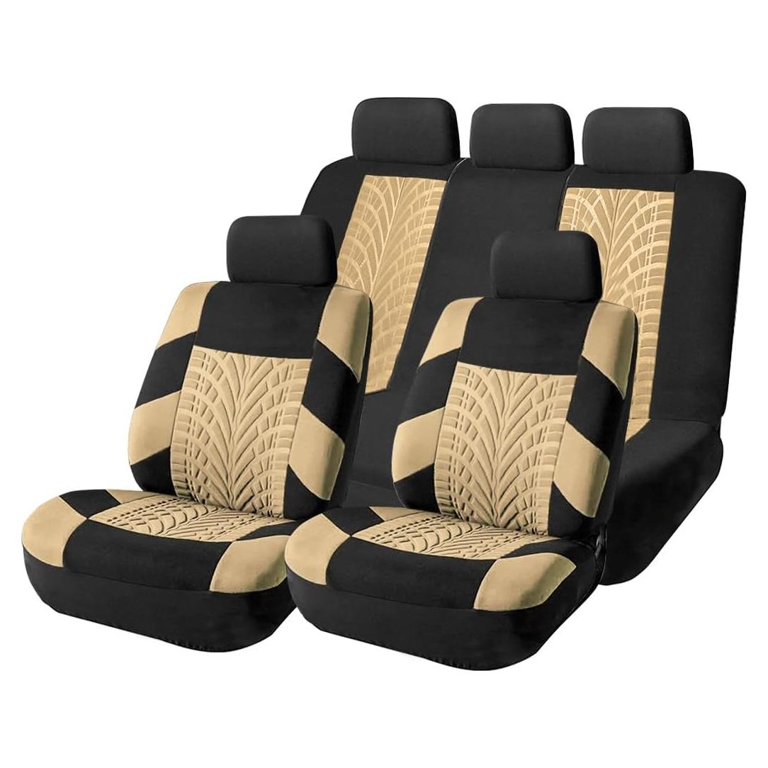 Cubiertas de Asiento de Coche Blilo Juego Completo Beige