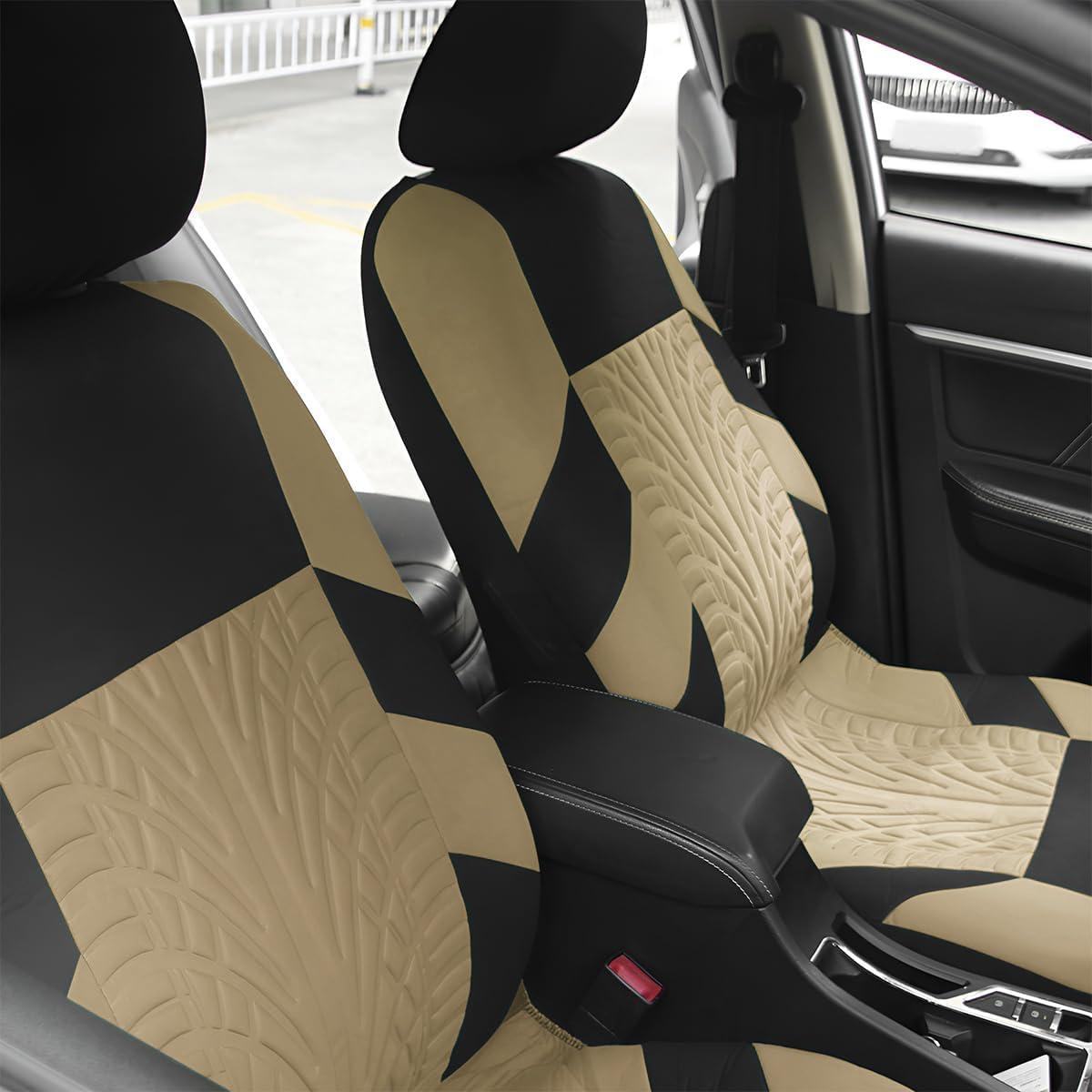 Cubiertas de Asiento de Coche Blilo Juego Completo Beige