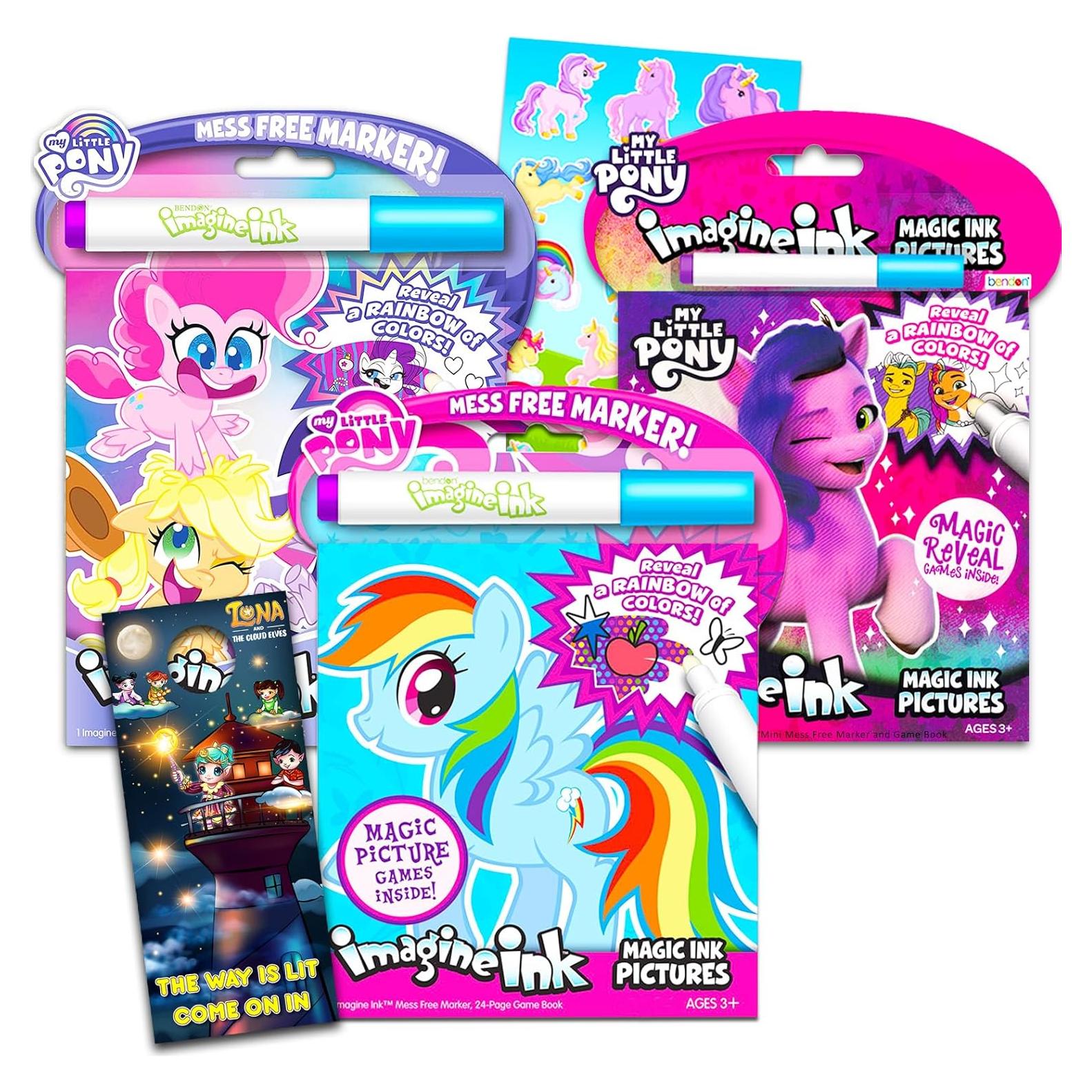 Set de Colorear Mi Pequeño Pony 3 Libros + Stickers