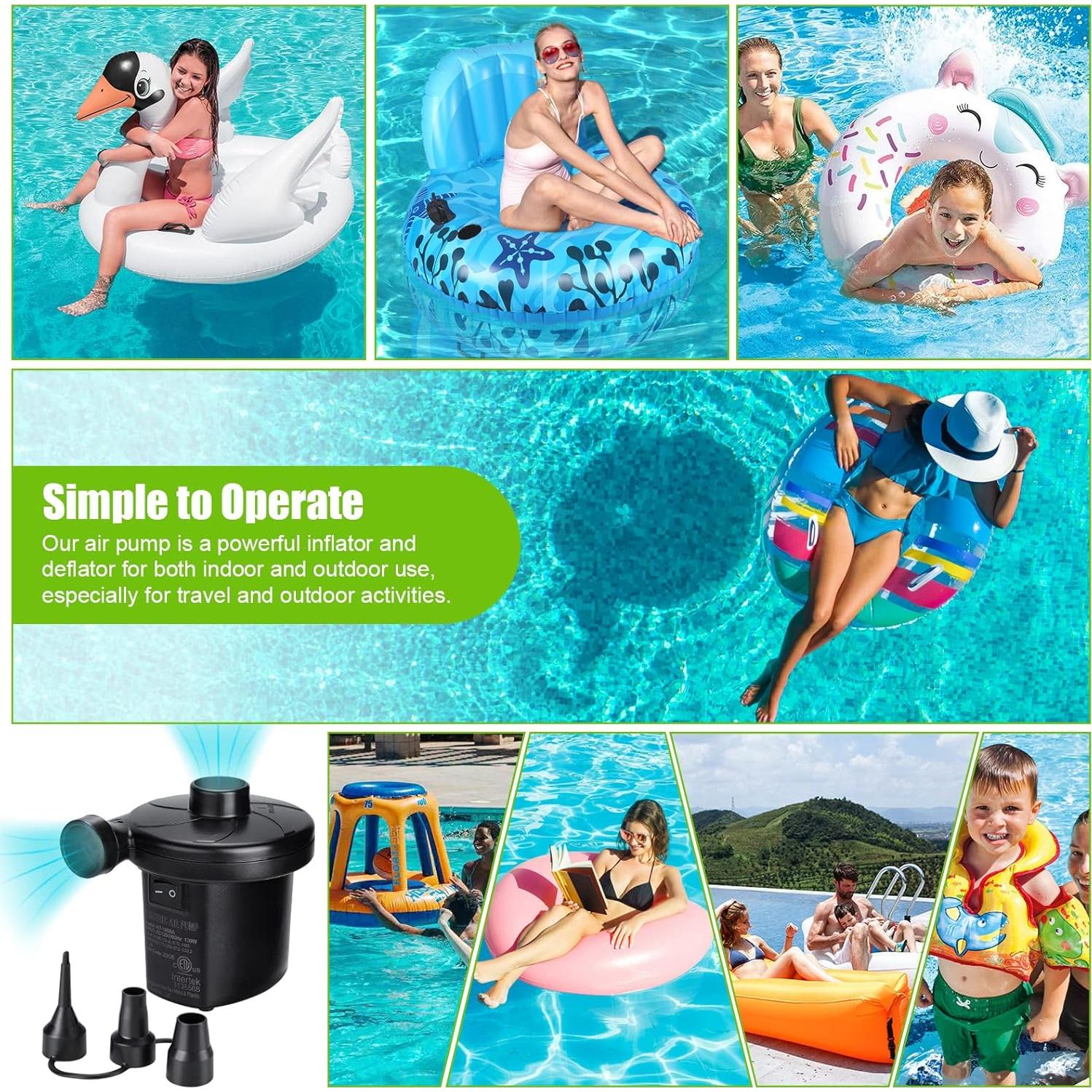 Bomba de Aire Eléctrica CAMULAND 130W con 3 Boquillas