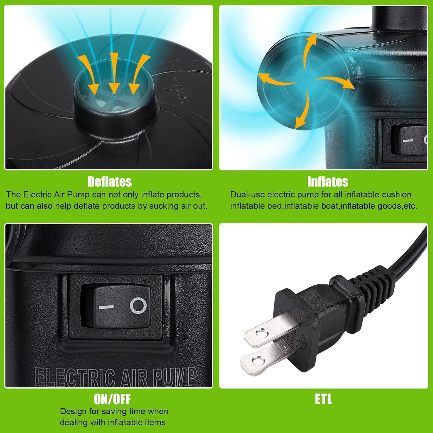 Bomba de Aire Eléctrica CAMULAND 130W con 3 Boquillas