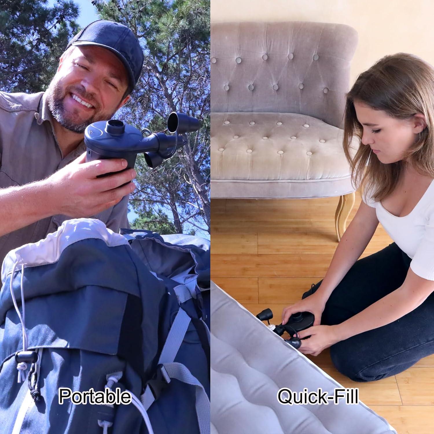 Bomba de Aire Eléctrica CAMULAND 130W con 3 Boquillas