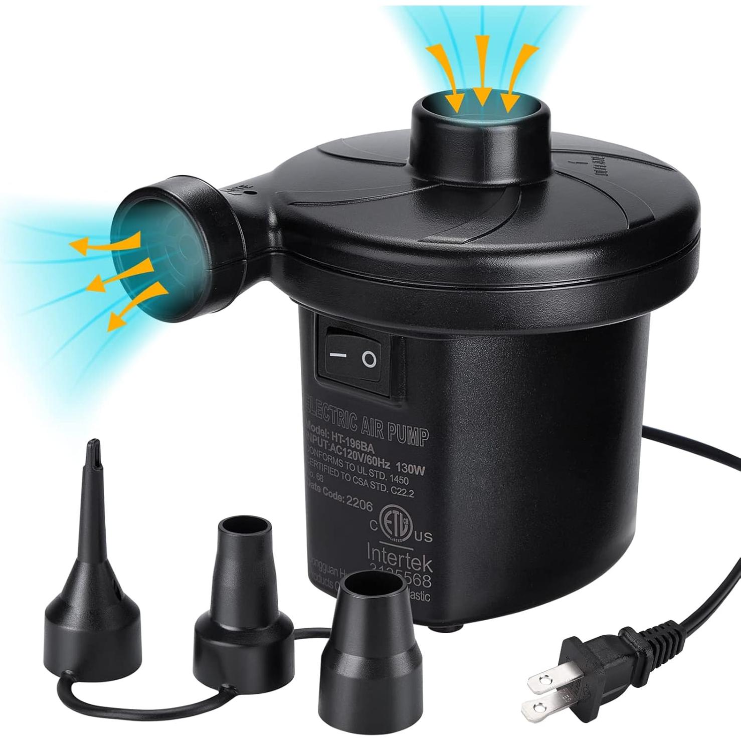 Bomba de Aire Eléctrica CAMULAND 130W con 3 Boquillas