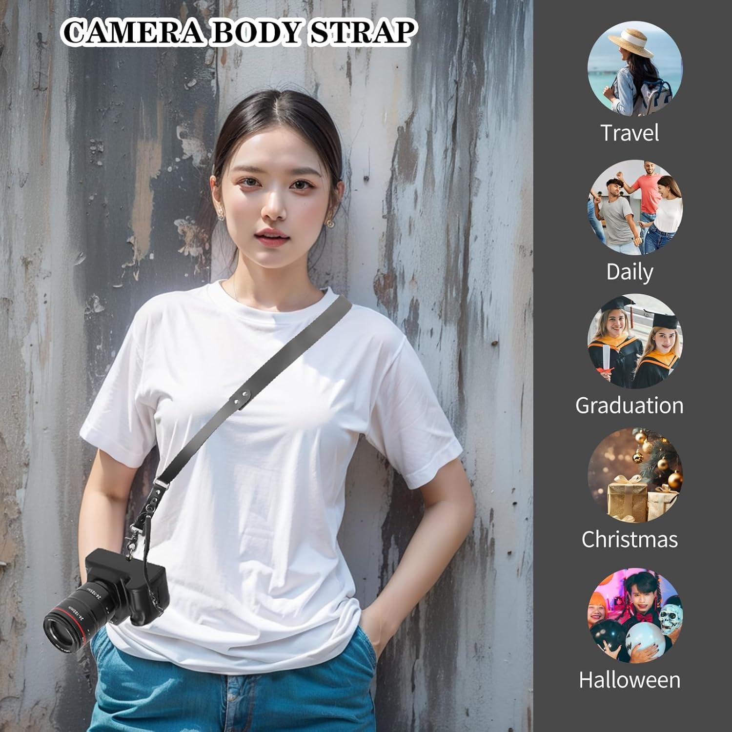 Correa de Arnés para Cámara Bebaimis de Cuero Ajustable