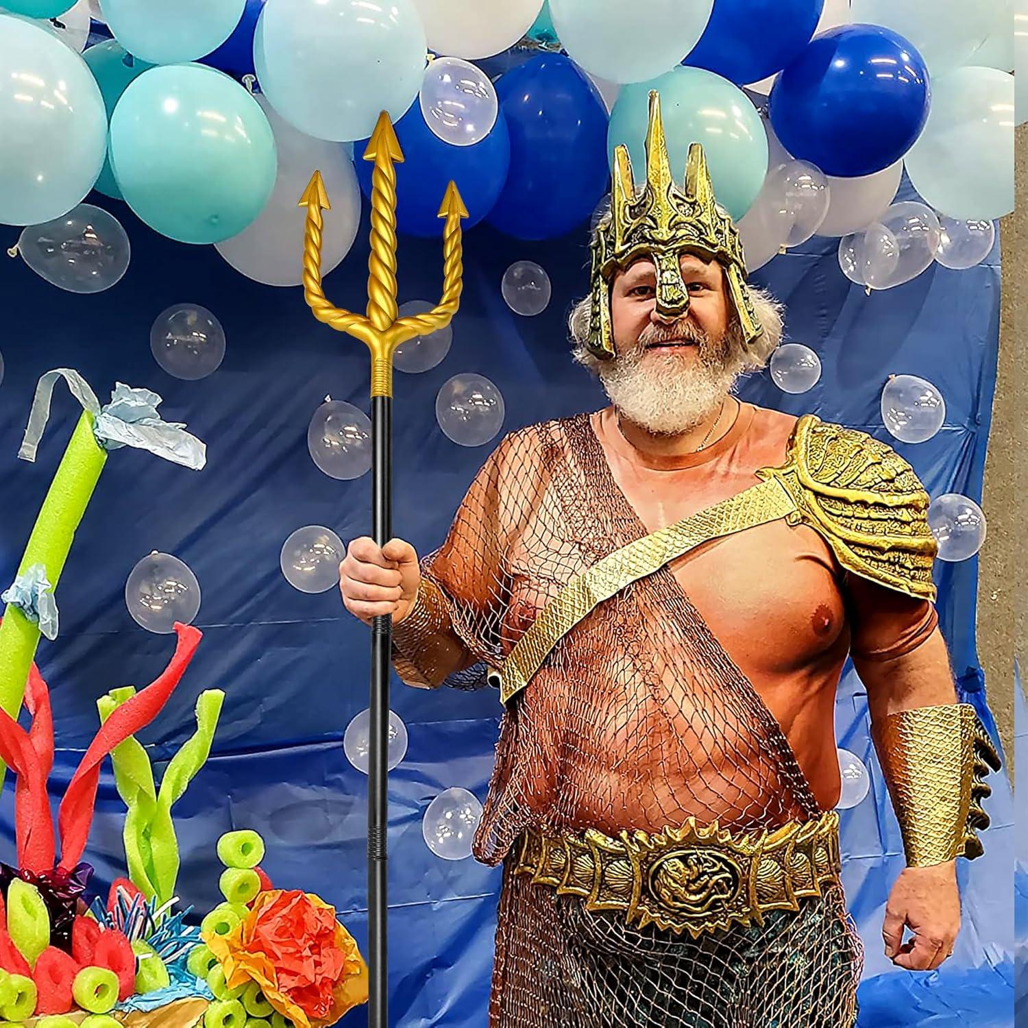 Tridente Dorado de 152.4 cm Amlisia - Accesorio de Disfraz