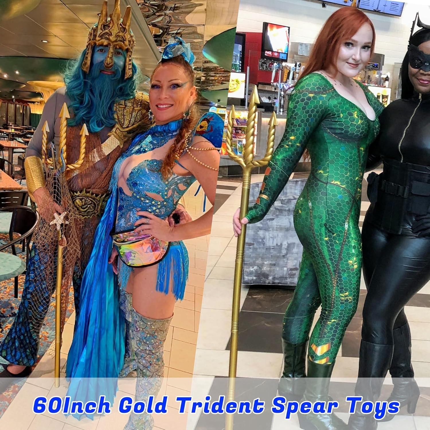 Tridente Dorado de 152.4 cm Amlisia - Accesorio de Disfraz