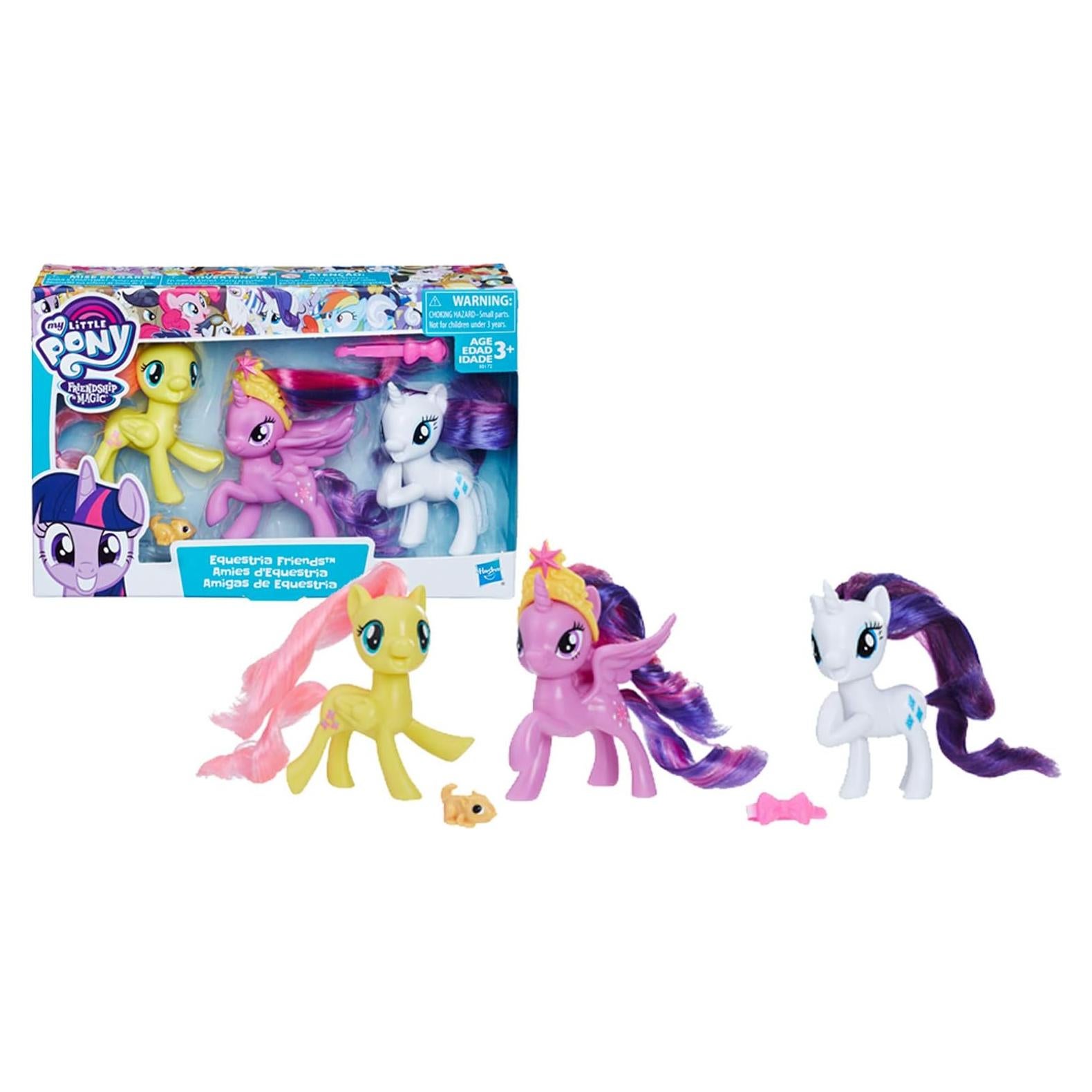 Juguete My Little Pony Paquete 3 Twilight Sparkle Rarity Fluttershy