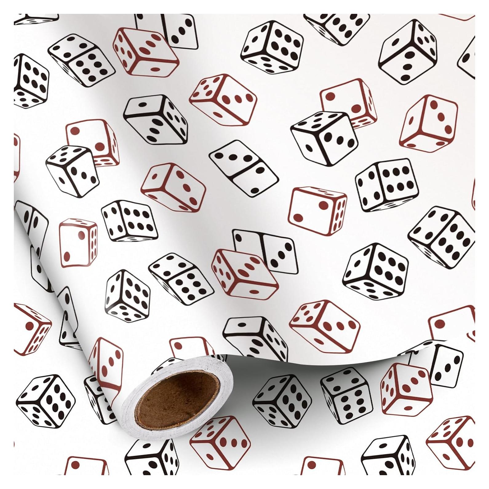 Papel de Regalo RUSPEPA Juego de Dados 43.2 cm x 5 m