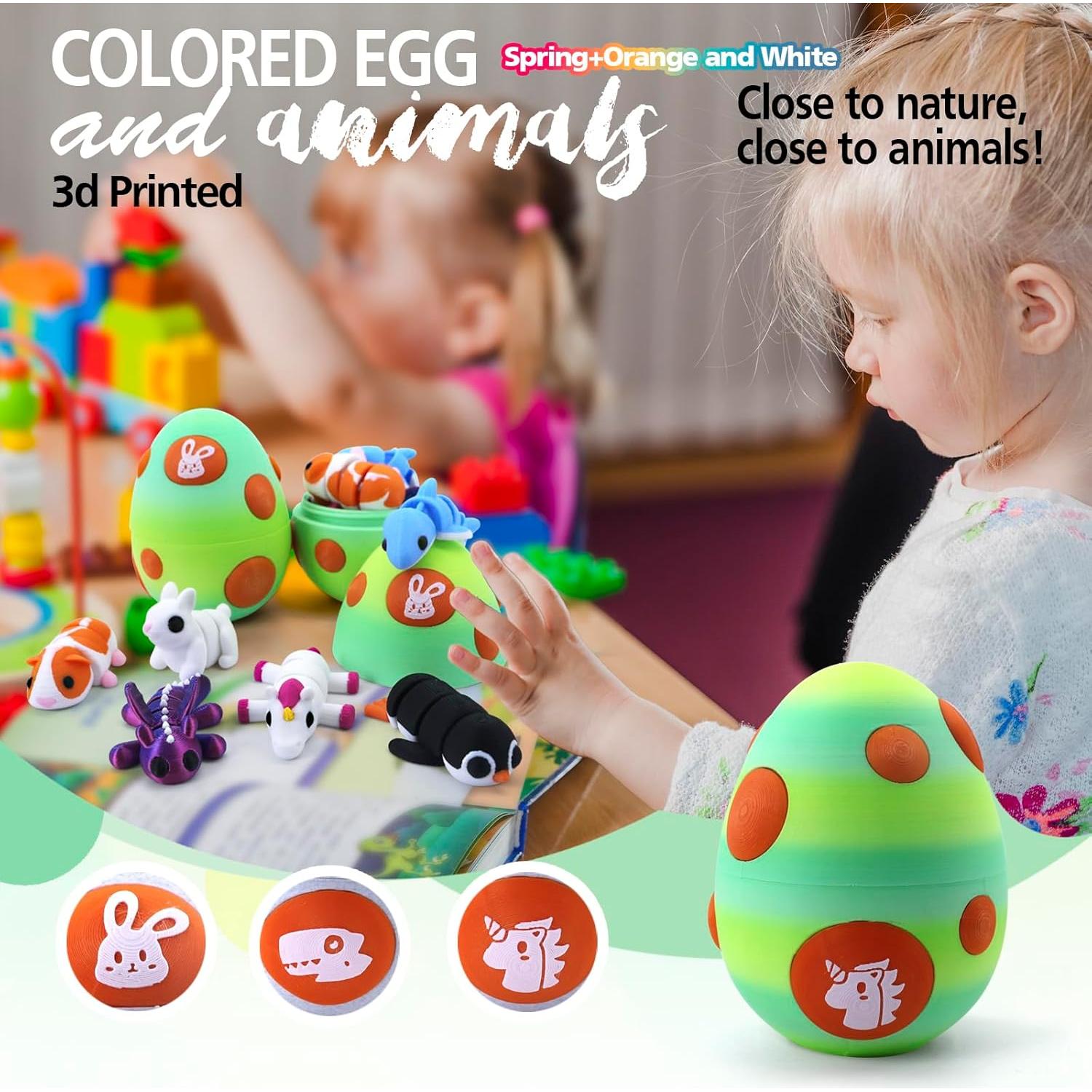 Conjunto de Figuras de Animales 3D HyBaiS - Unicornio y Conejo