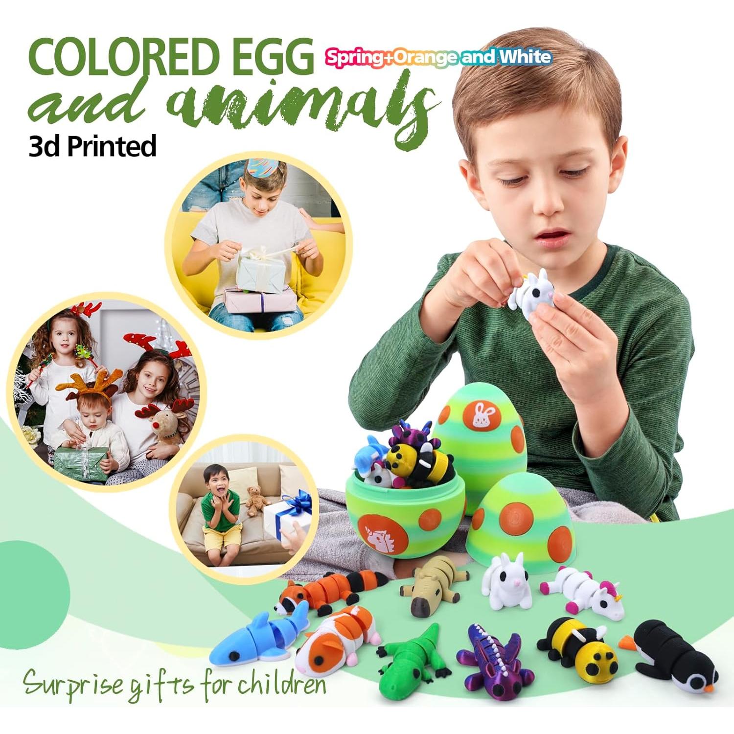 Conjunto de Figuras de Animales 3D HyBaiS - Unicornio y Conejo