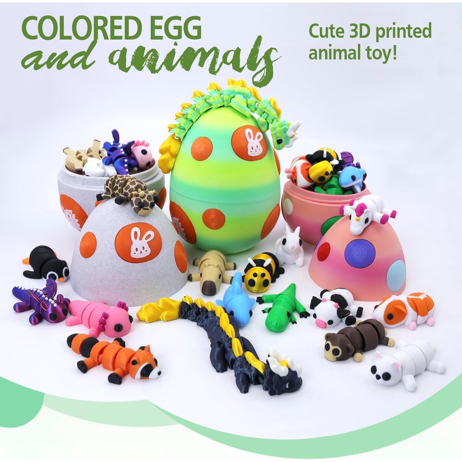 Conjunto de Figuras de Animales 3D HyBaiS - Unicornio y Conejo