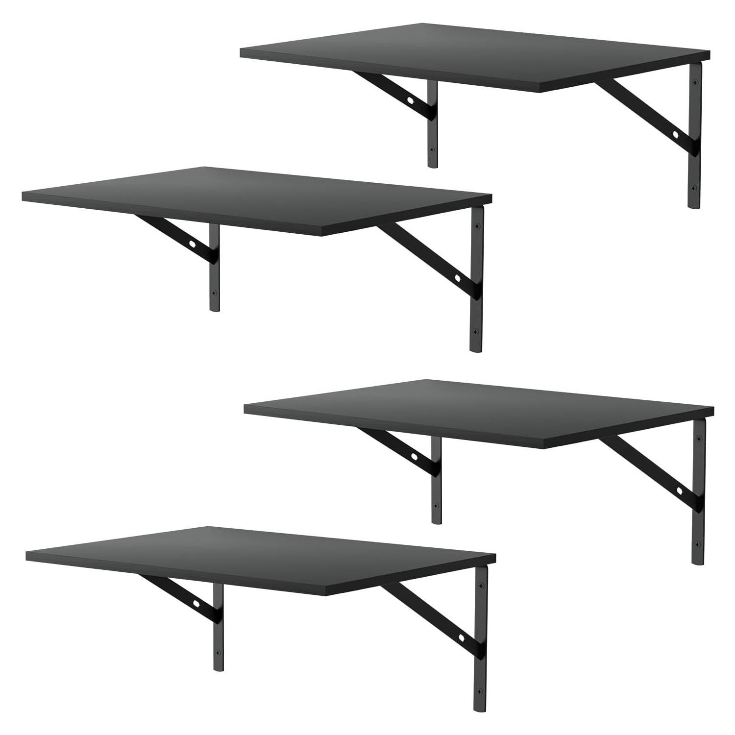 Estantes Flotantes Negros Housiture - 4 Juegos 30.48 cm