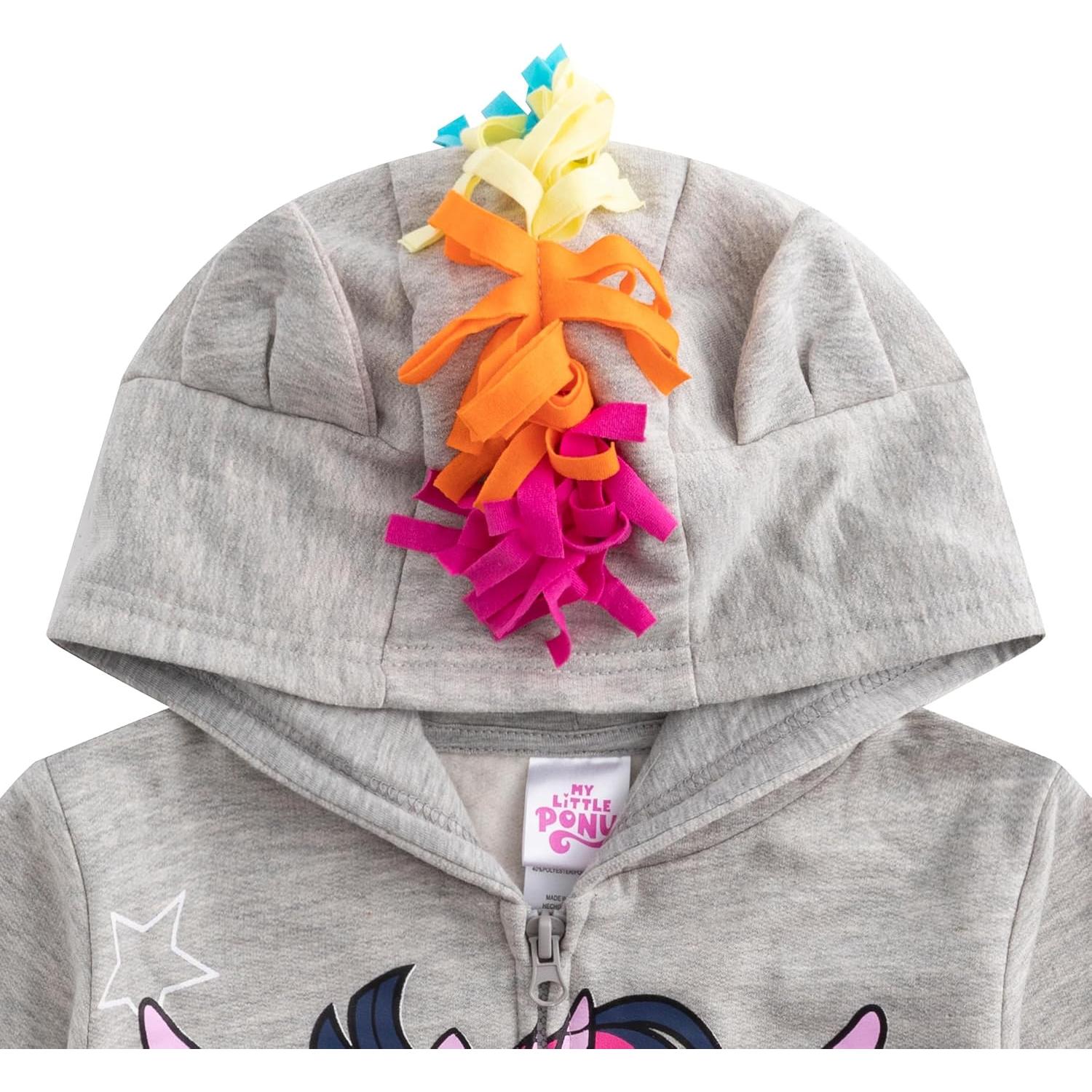 Sudadera Mi Pequeño Pony Gris con Cremallera Niñas 2T a 6X