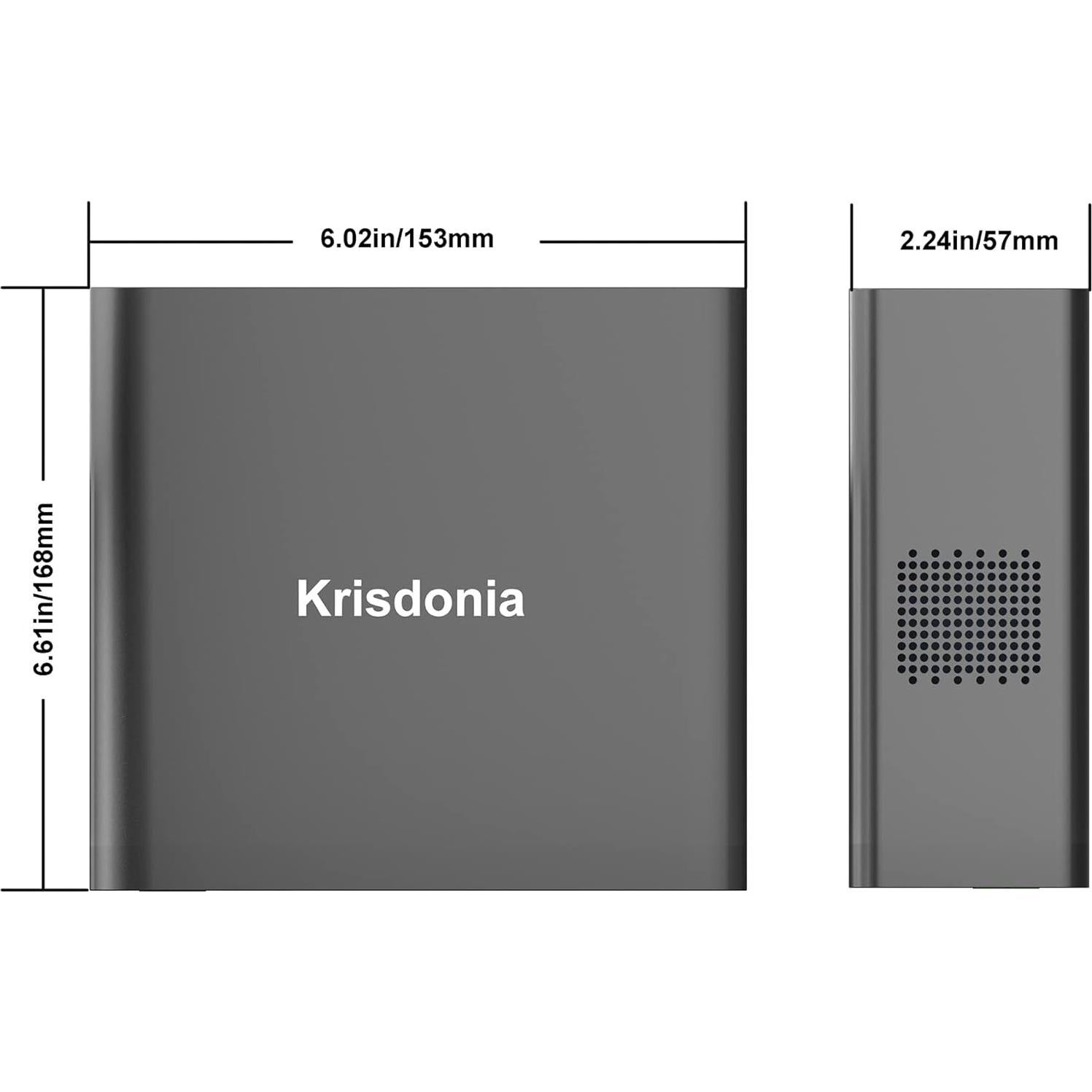 Krisdonia Batería Portátil 130W 40000mAh USB-C y AC